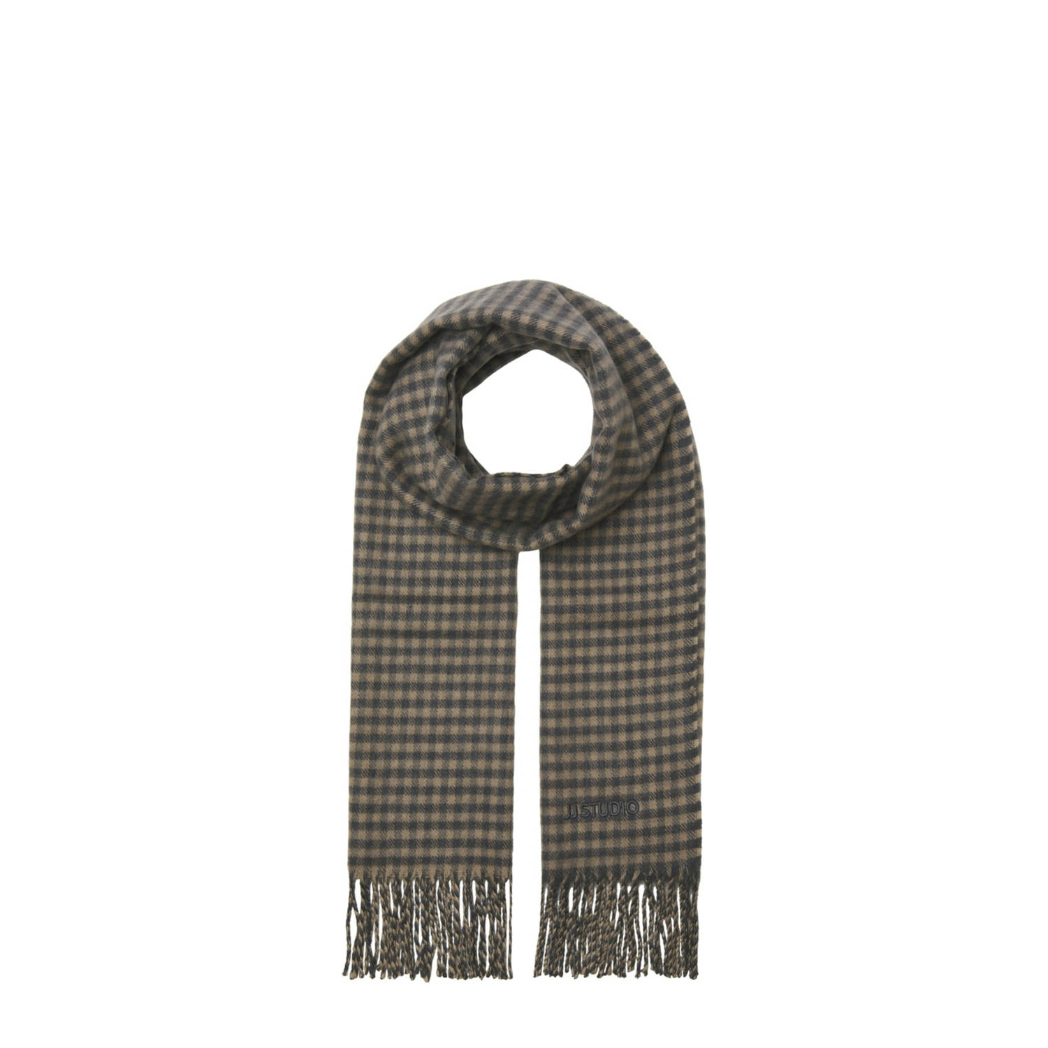 JACK & JONES geruite sjaal JACPLUMP zwart beige
