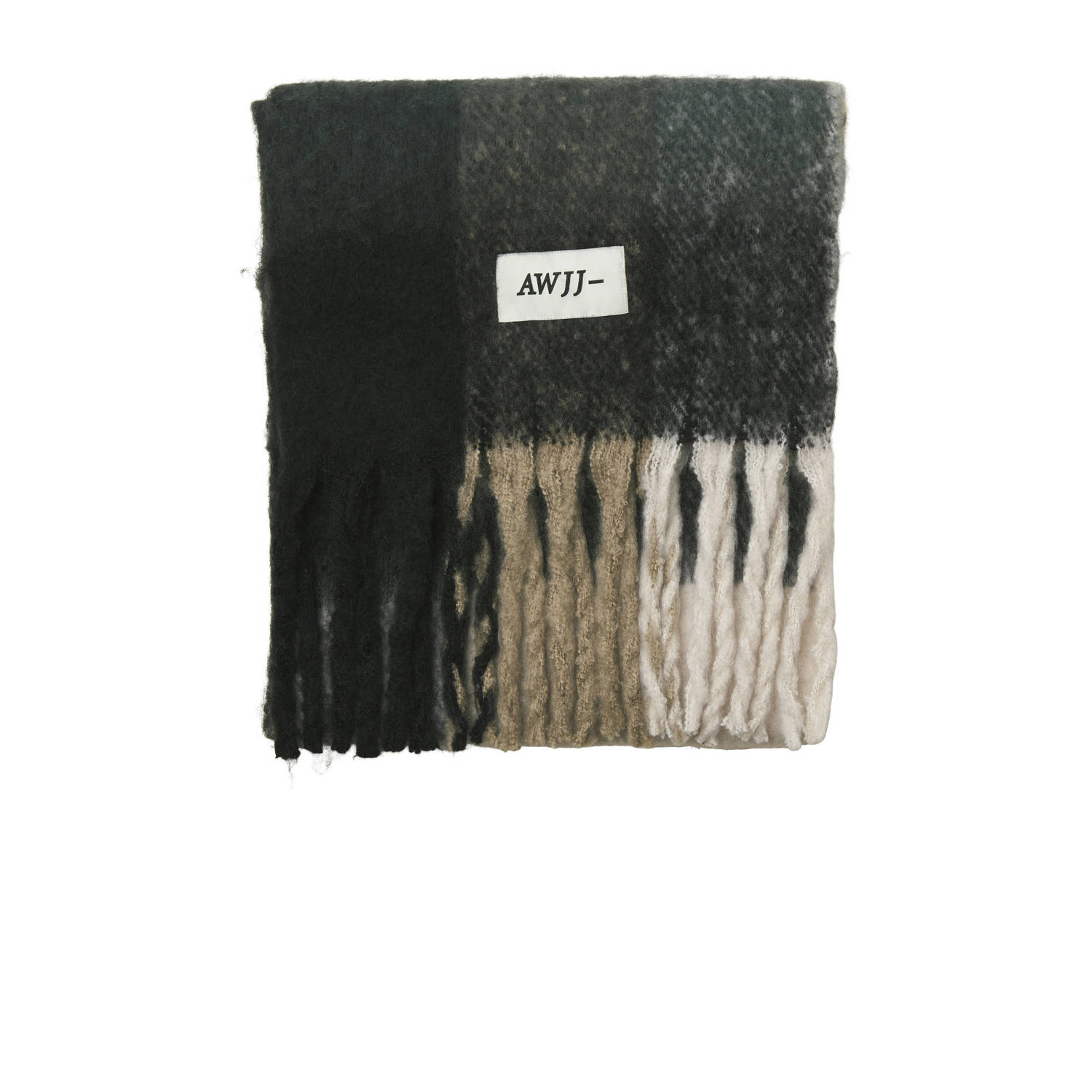 JACK & JONES geruite sjaal JACREST zwart