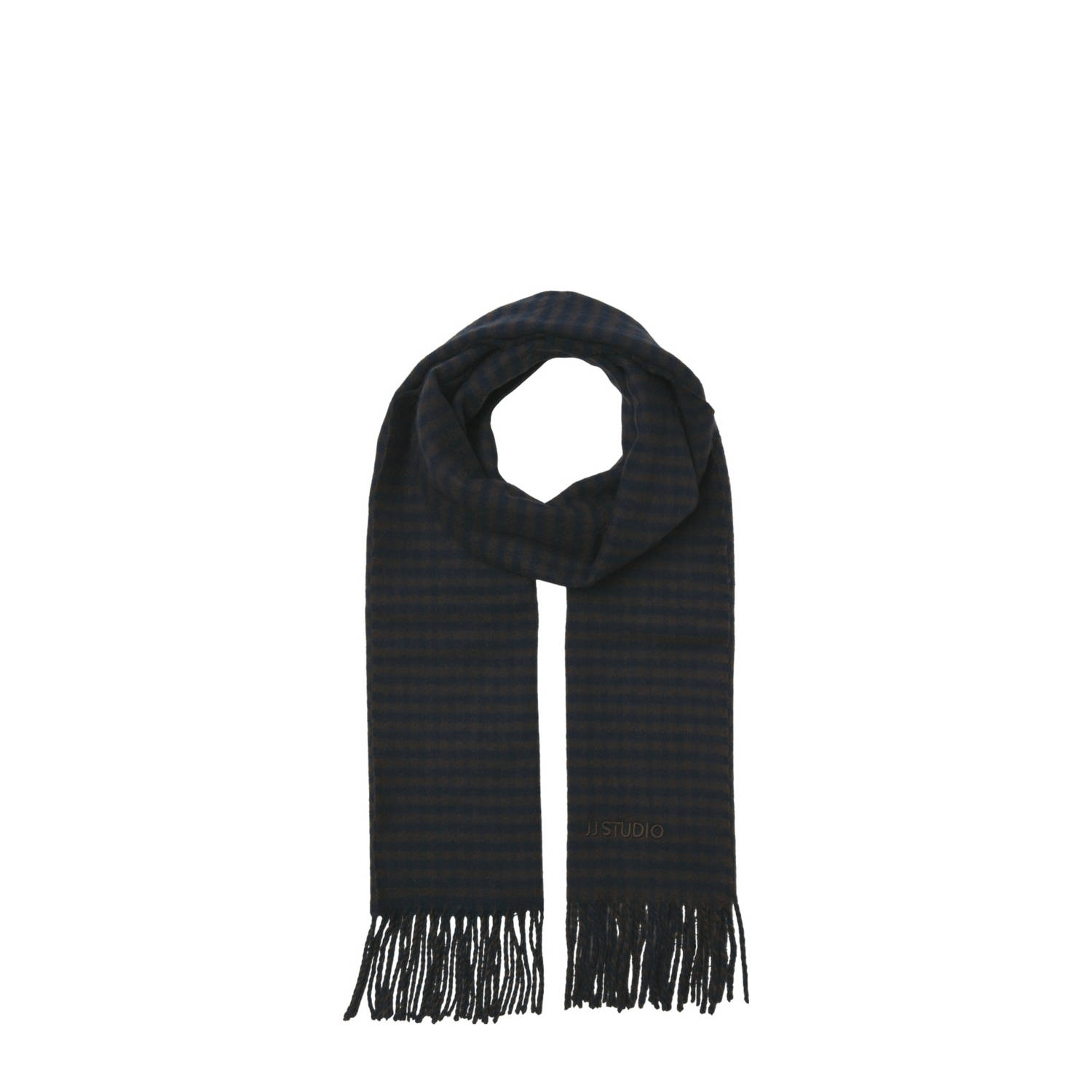 JACK & JONES geruite sjaal JACPLUMP donkerblauw bruin