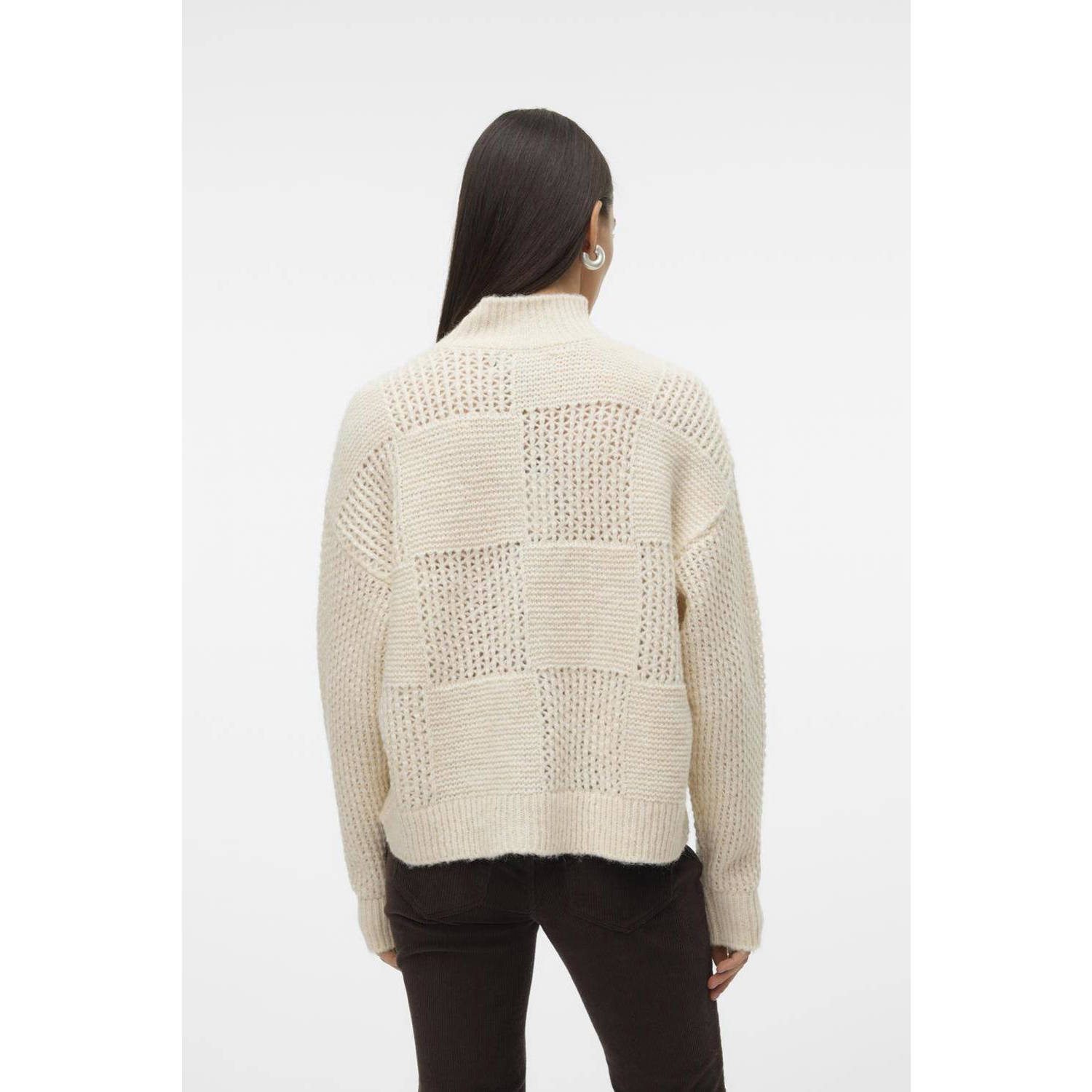 VERO MODA gebreide trui ecru