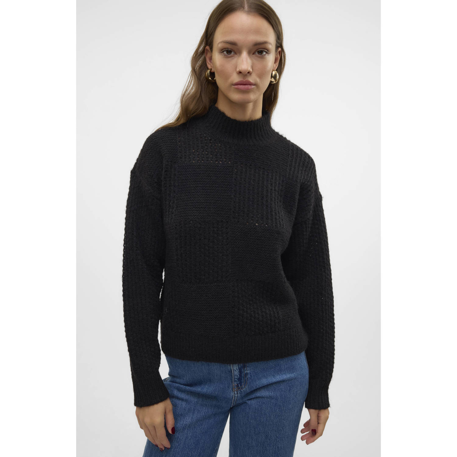 VERO MODA gebreide trui zwart