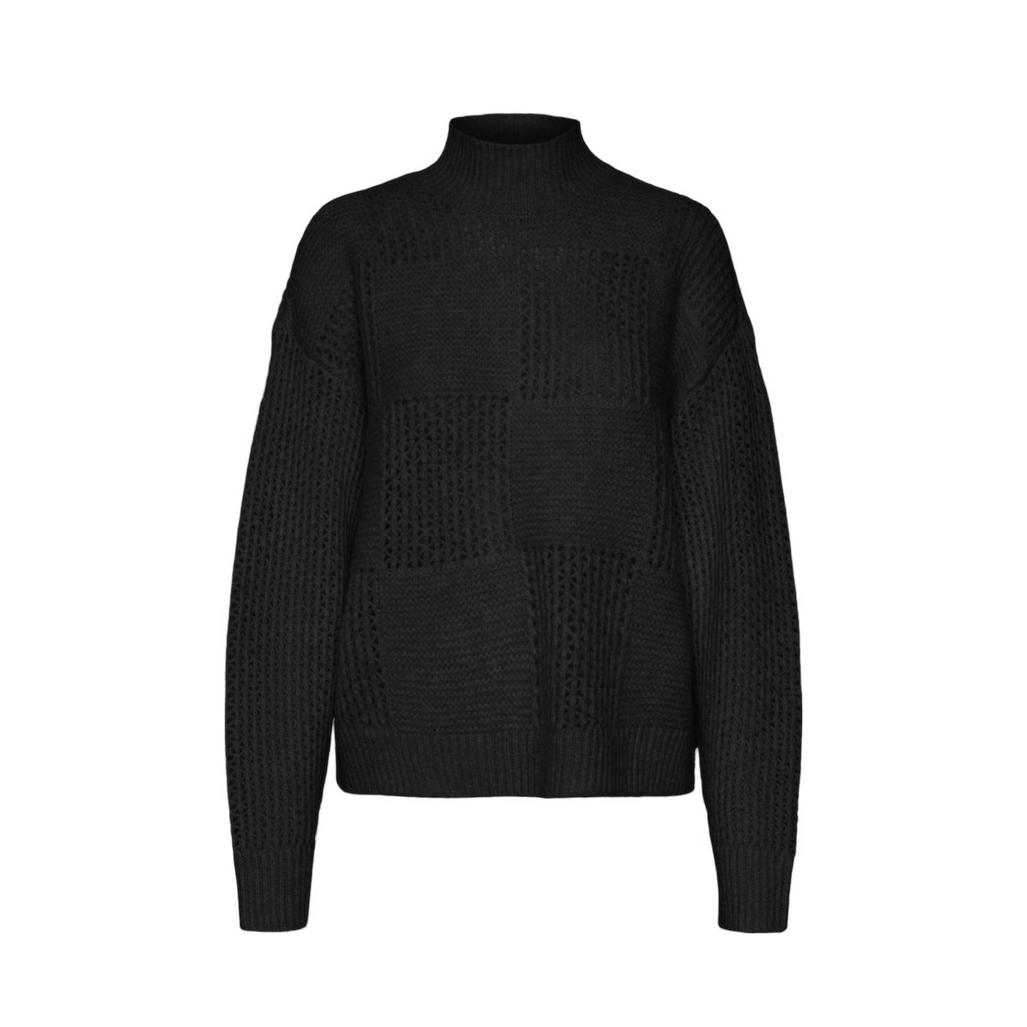 Vero Moda Regular fit gebreide pullover met opstaande kraag model 'MOON'