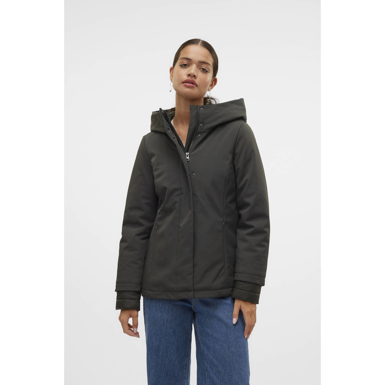 VERO MODA softshell winterjas VMSOFTSHELLROME antraciet