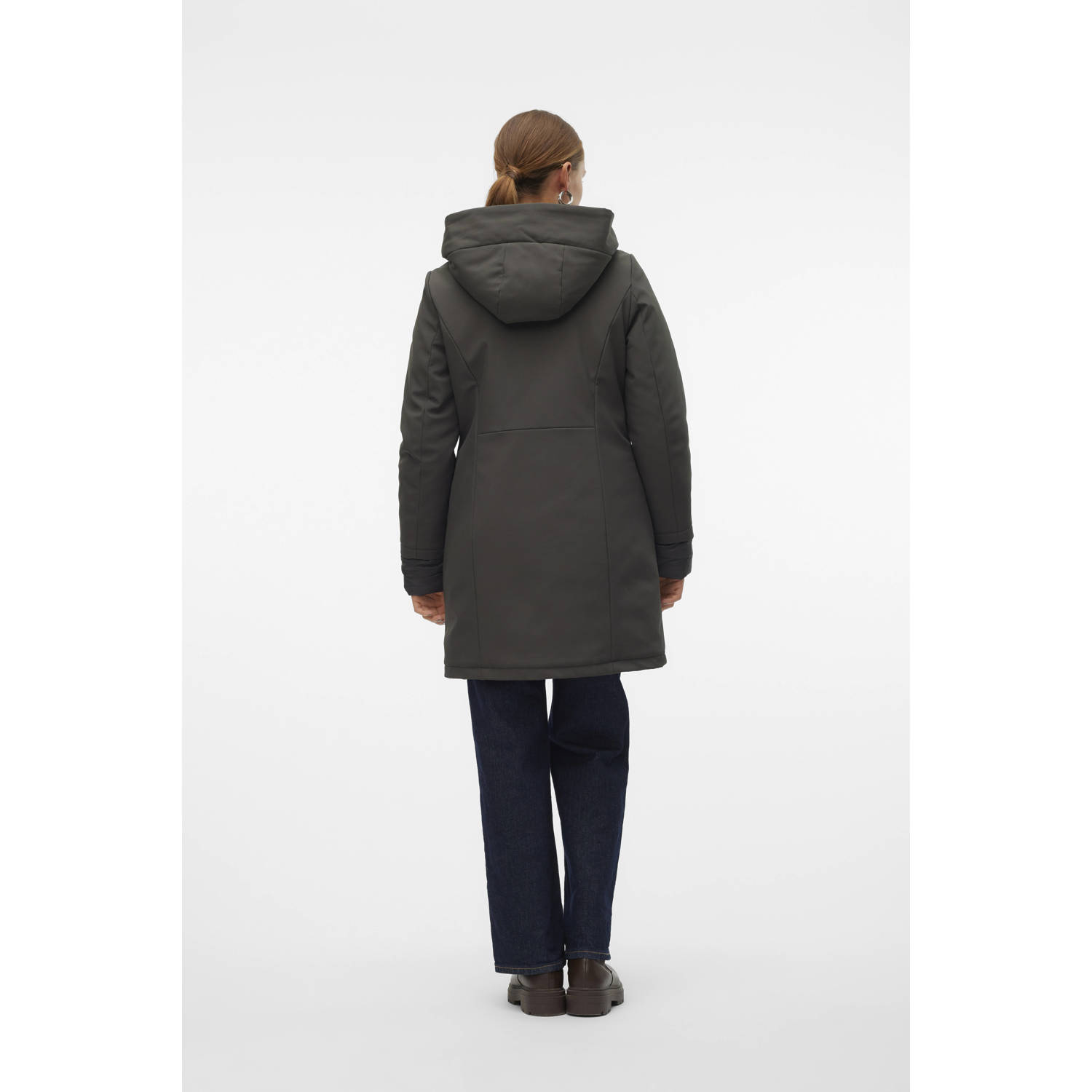 VERO MODA gewatteerde softshell winterjas donkergroen