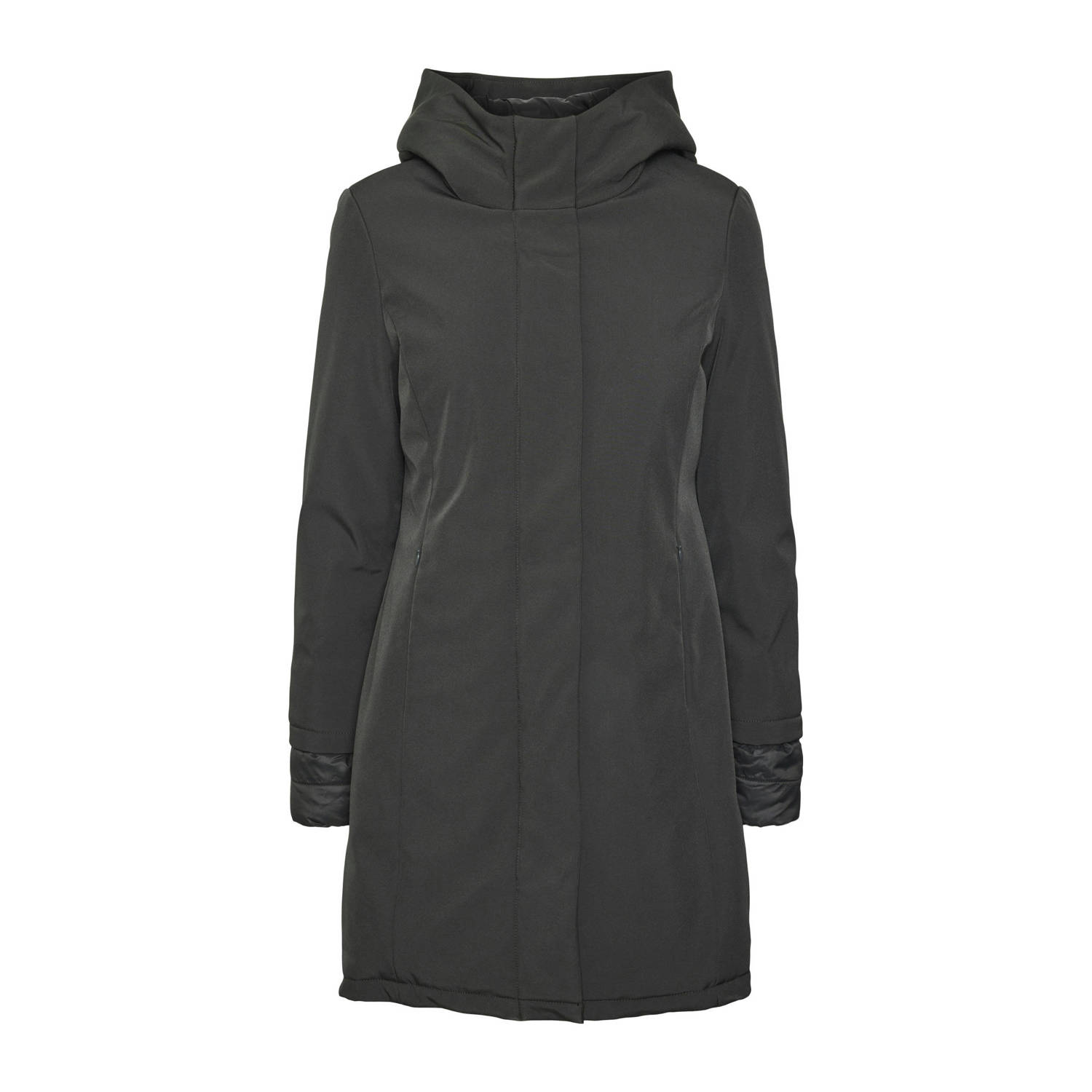 VERO MODA gewatteerde softshell winterjas donkergroen