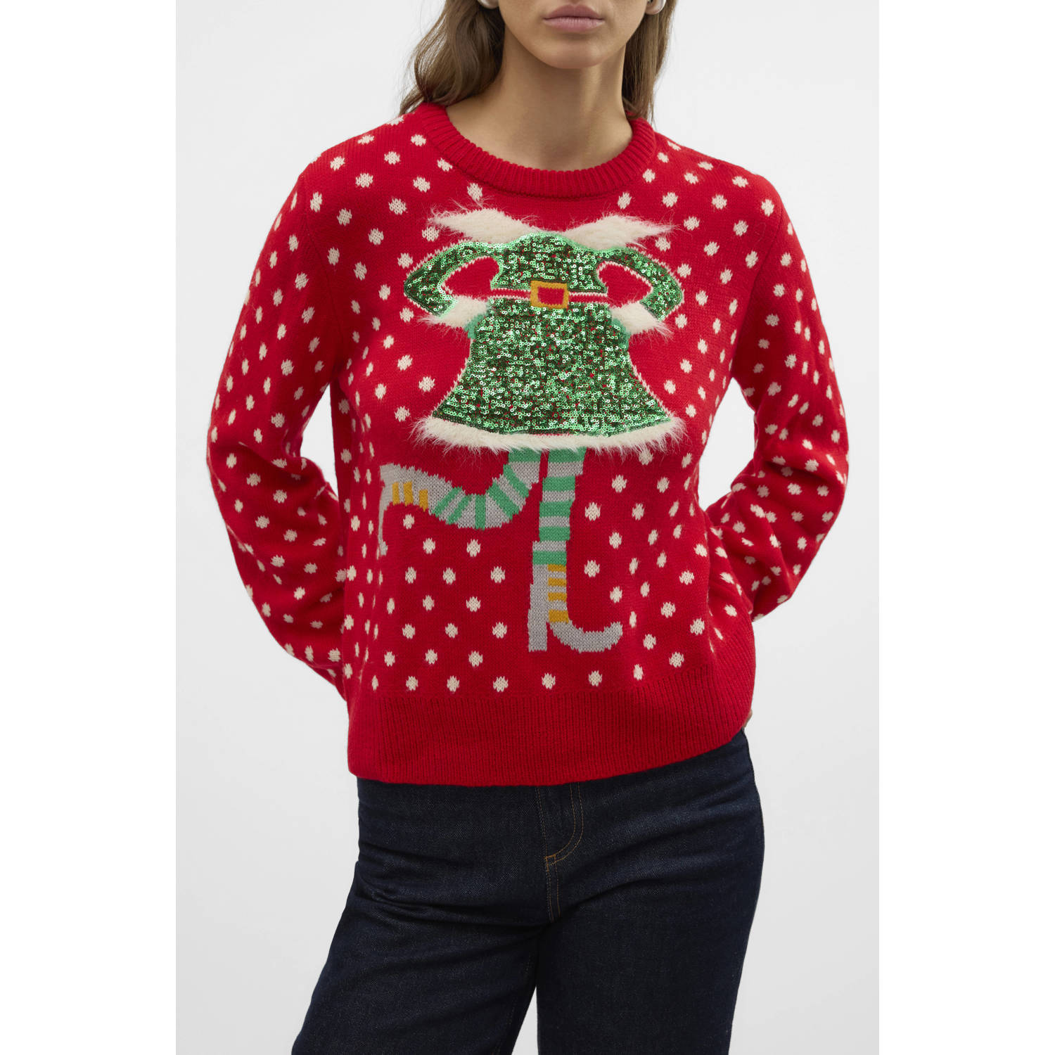 VERO MODA gebreide trui rood