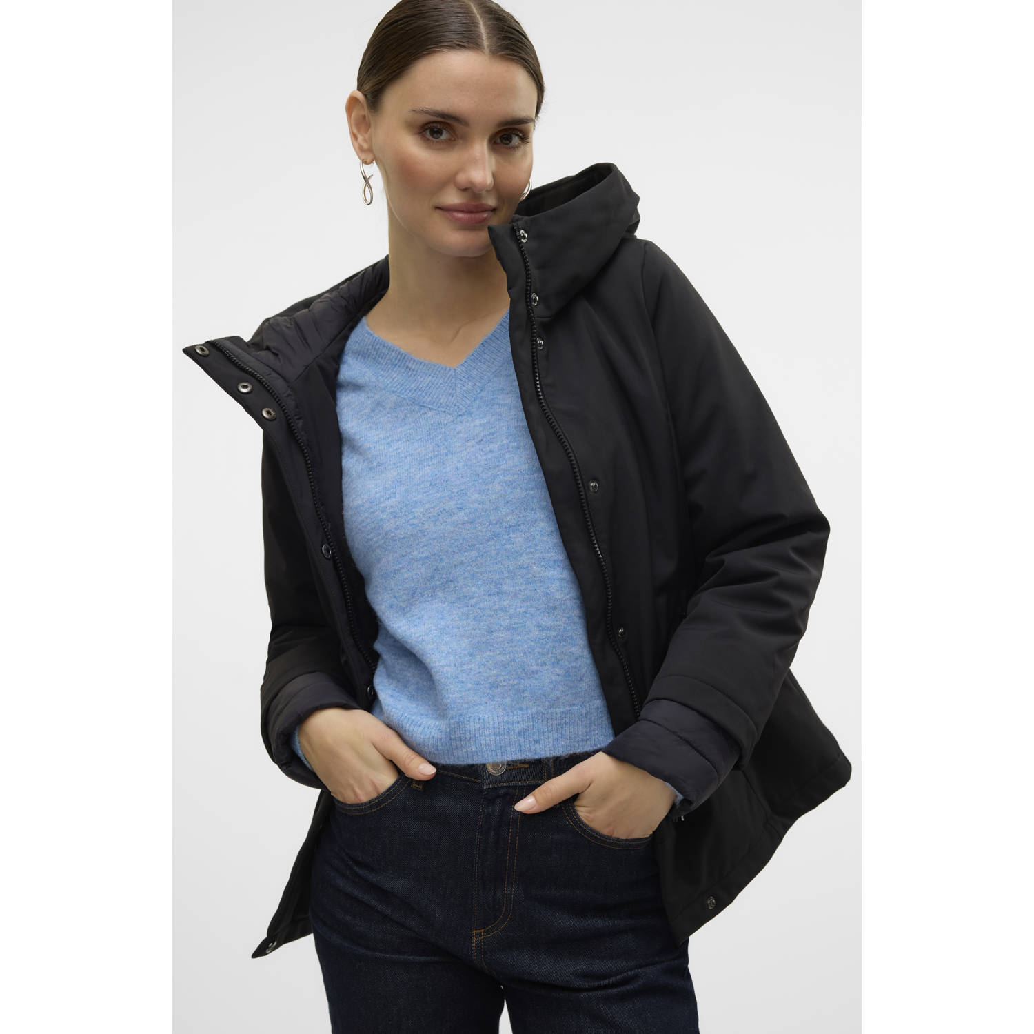 VERO MODA softshell winterjas VMSOFTSHELLROME zwart