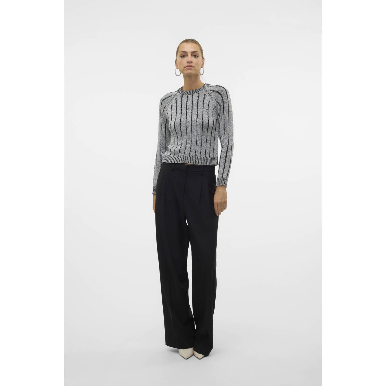 VERO MODA gebreide trui zilver