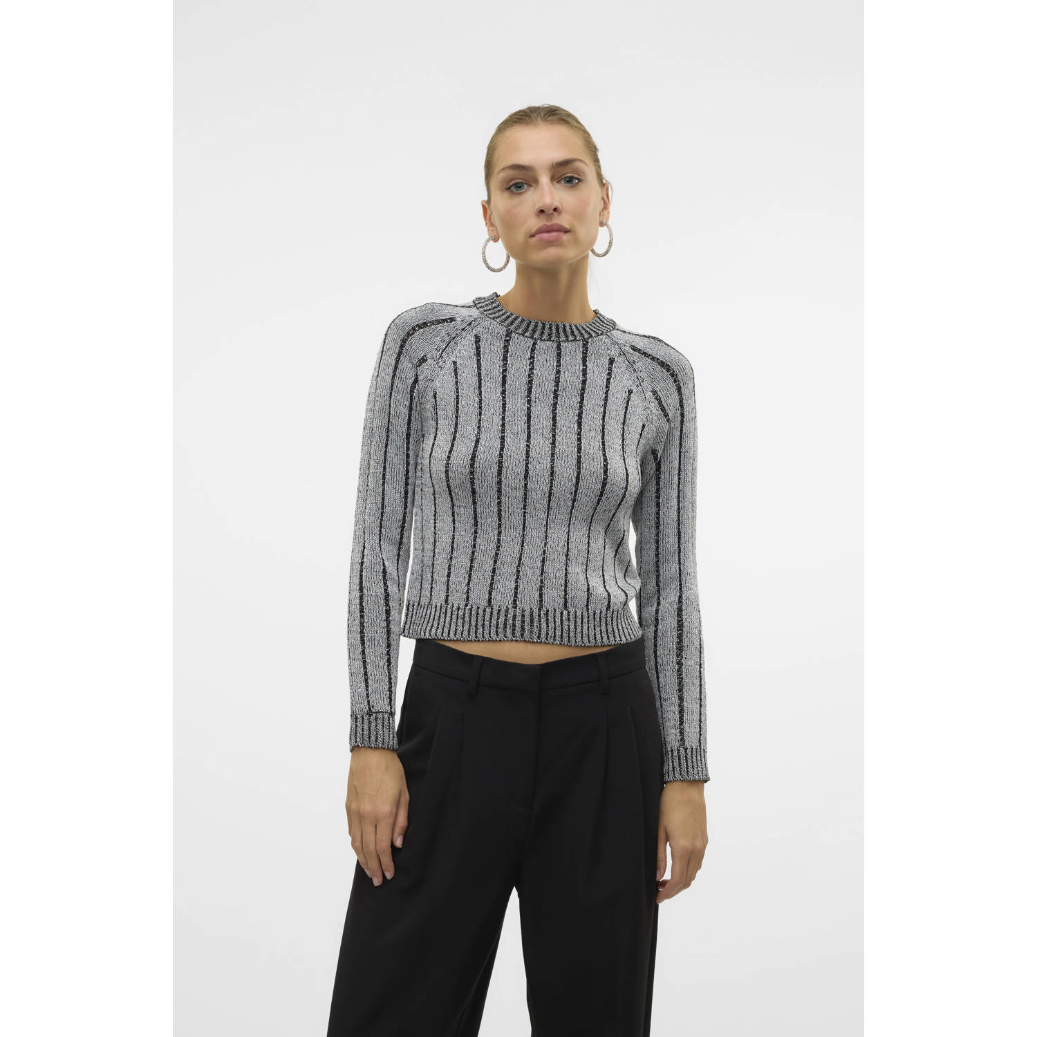 VERO MODA gebreide trui zilver