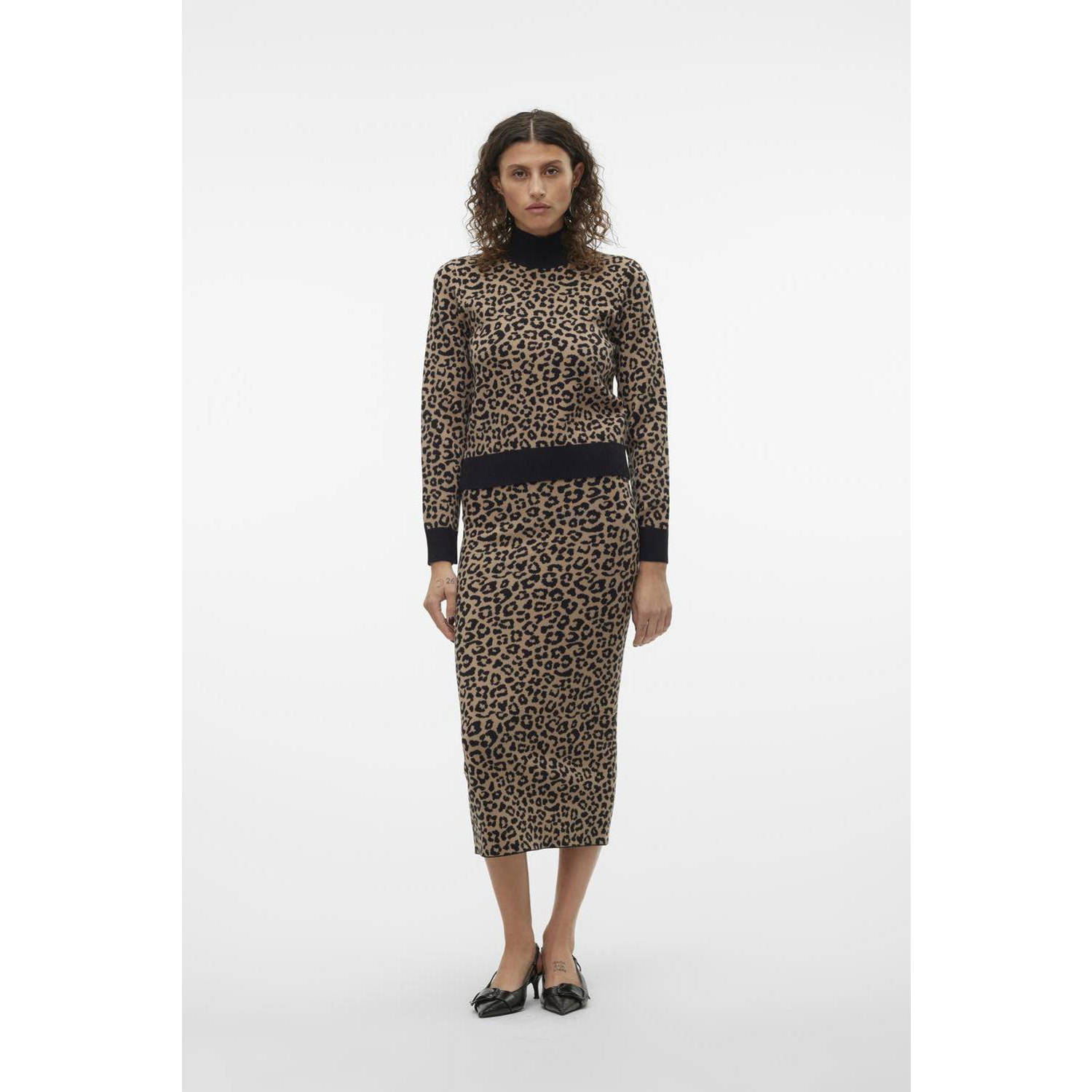 VERO MODA gebreide trui bruin