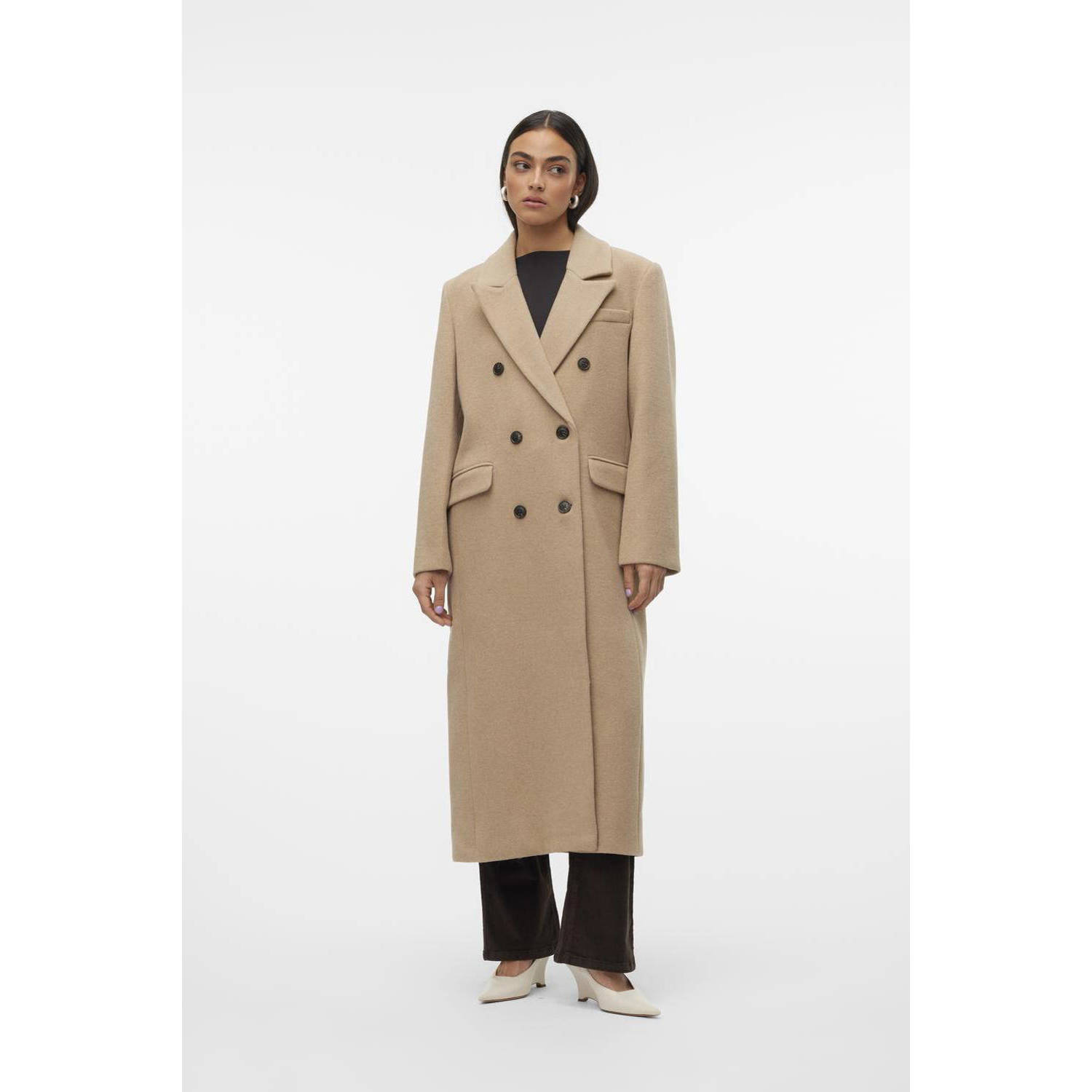 VERO MODA gewatteerde winterjas VMEDENSIA met wol beige