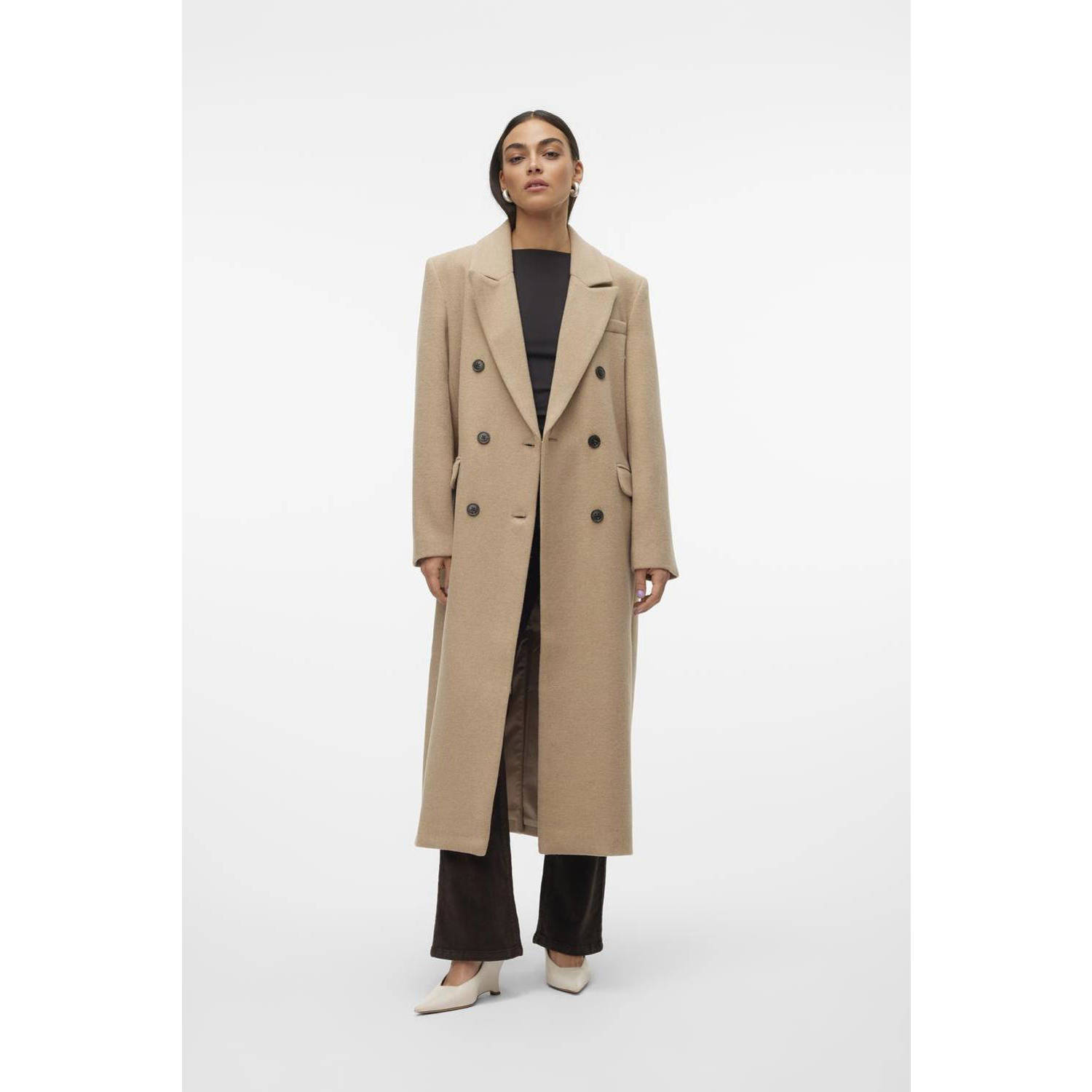 VERO MODA gewatteerde winterjas VMEDENSIA met wol beige