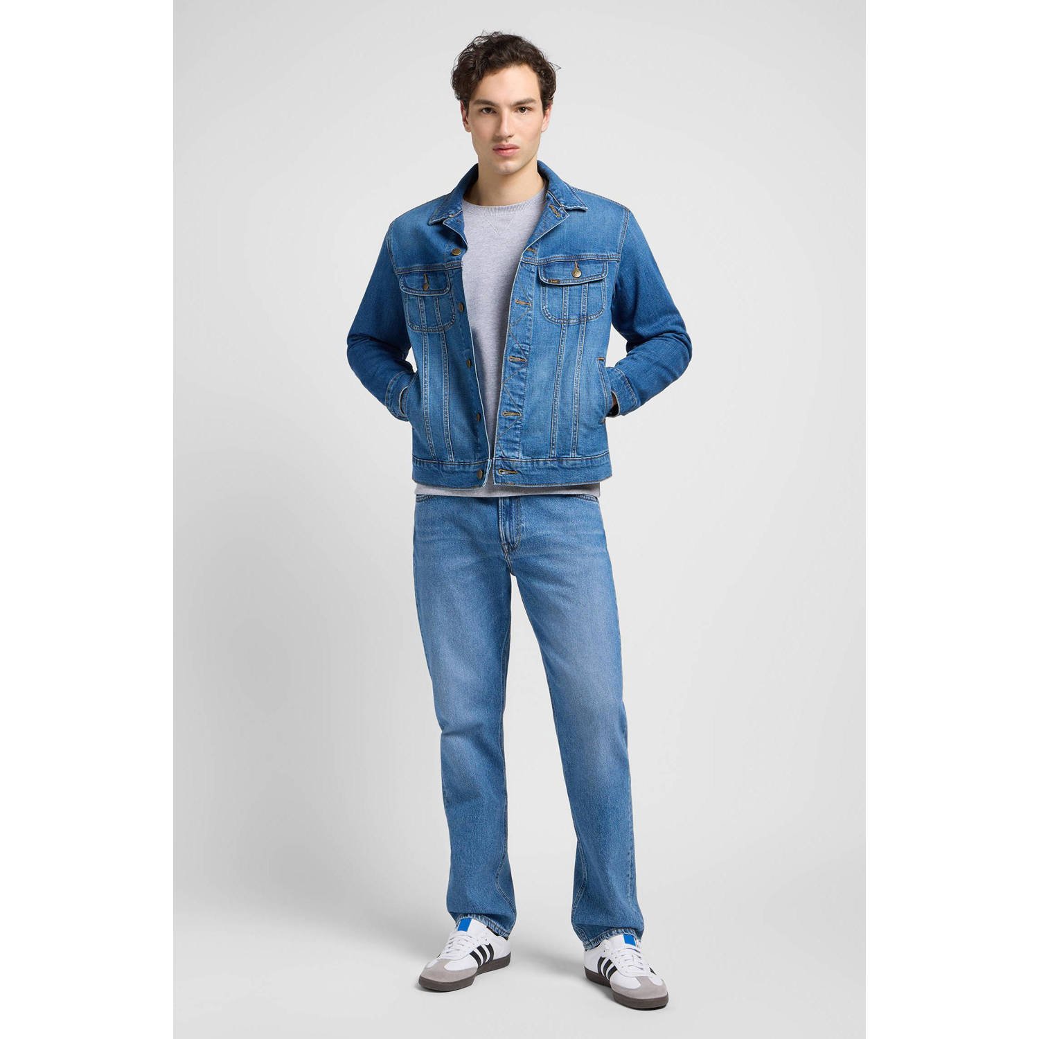 Lee spijkerjas RIDER medium blue denim