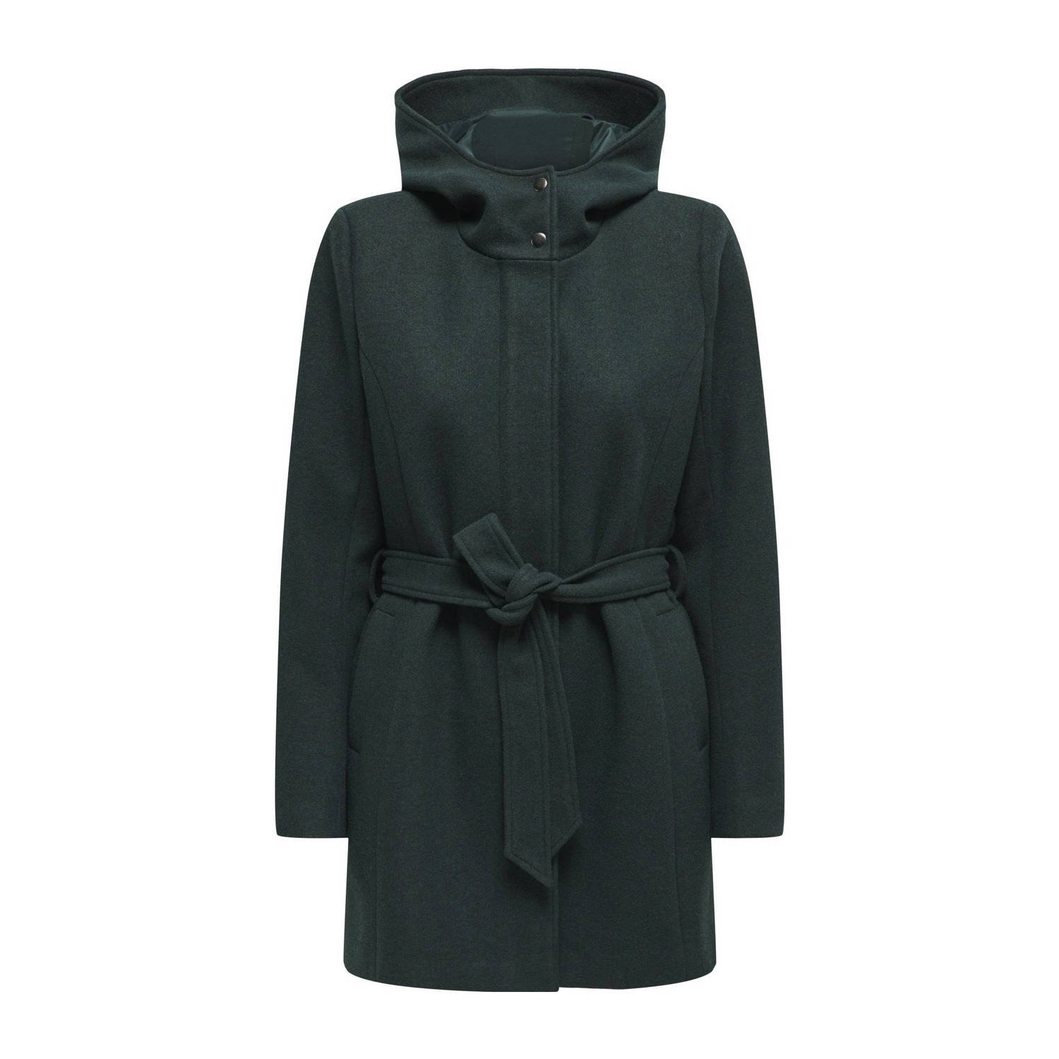 Only Korte jas ONLEMMA HOODED BELT COAT OTW