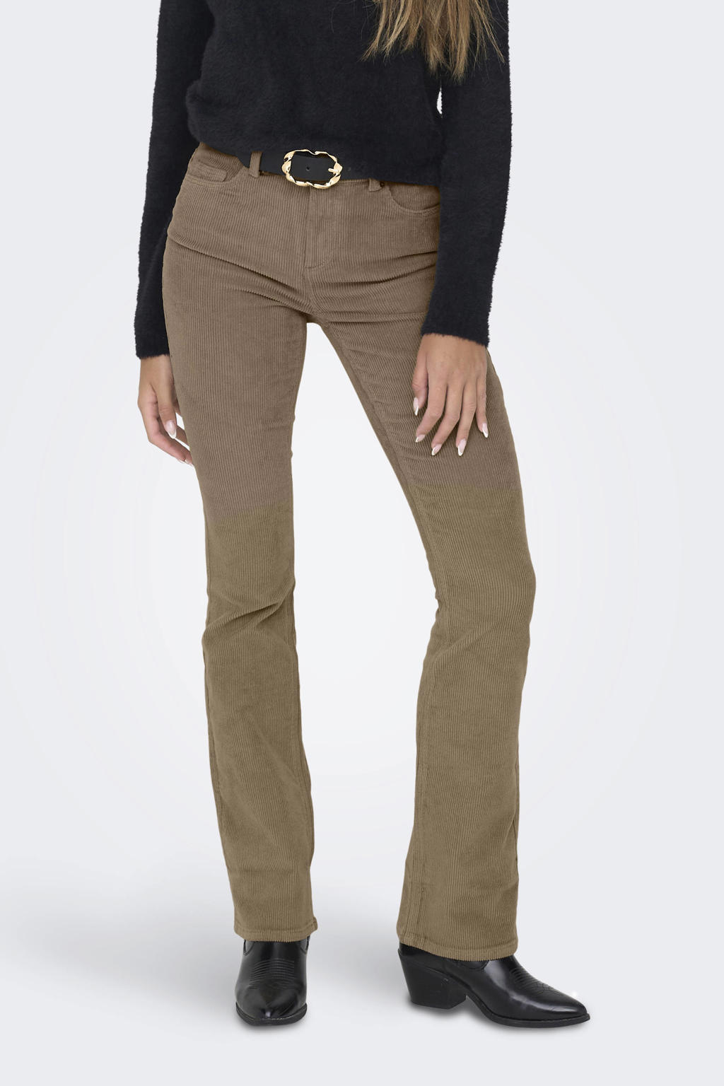 OBEEII Corduroy Broek Dames Hoge Taille Vrijetijdsbroek Bell Bottom Vrouwen Flared Effen Casual Lange Broek, legergroen, M OBEEII Corduroy Broek Dames Hoge Taille Vrijetijdsbroek Bell Bottom Vrouwen Flared Effen Casual Lange Broek, legergroen, M