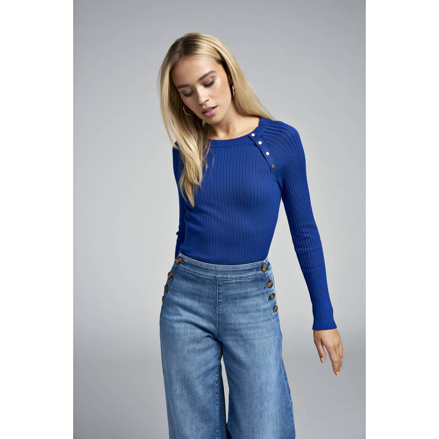 Only Blauwe Viscose Tops & T-Shirt Collectie Blue Dames