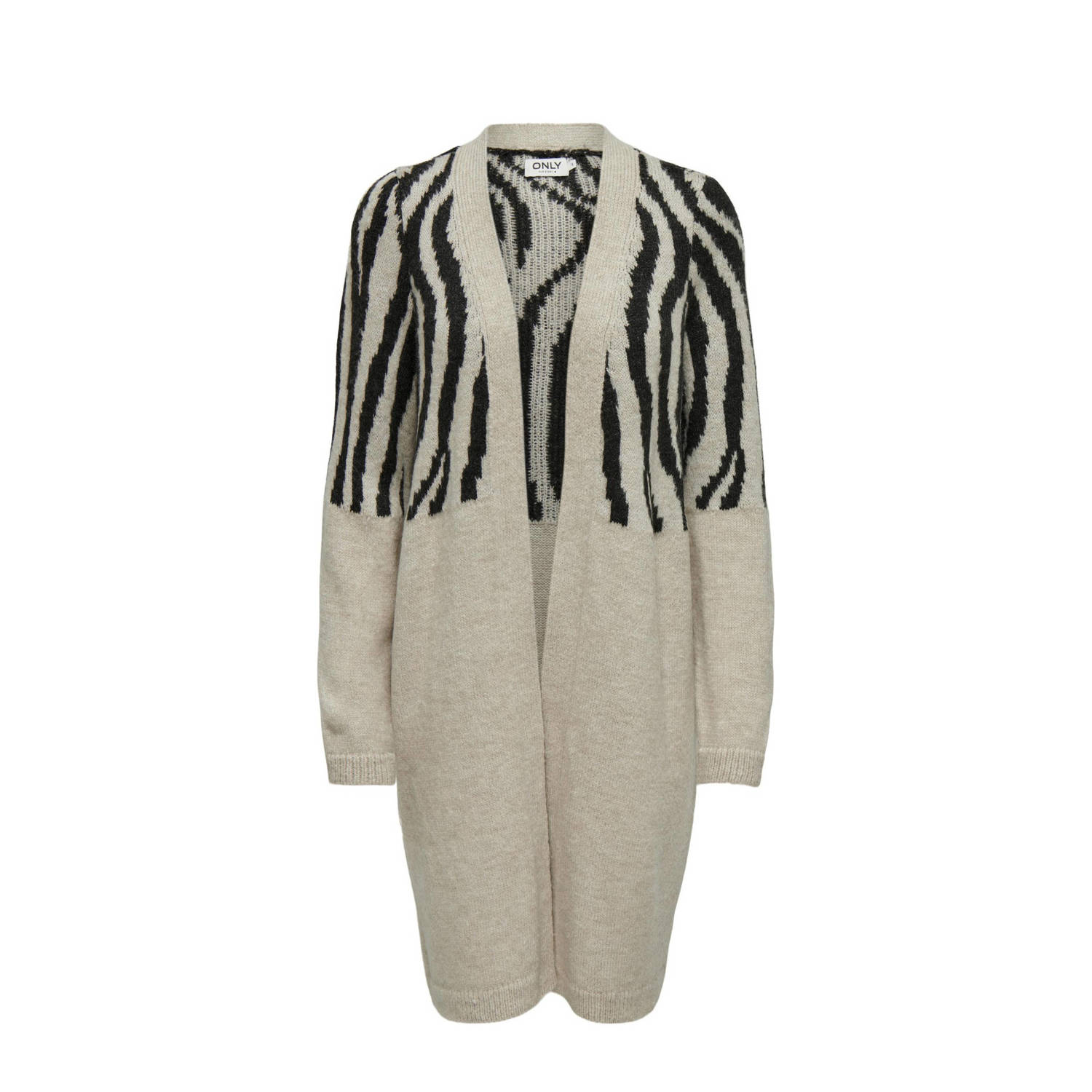 ONLY vest ONLJADE met zebraprint beige zwart