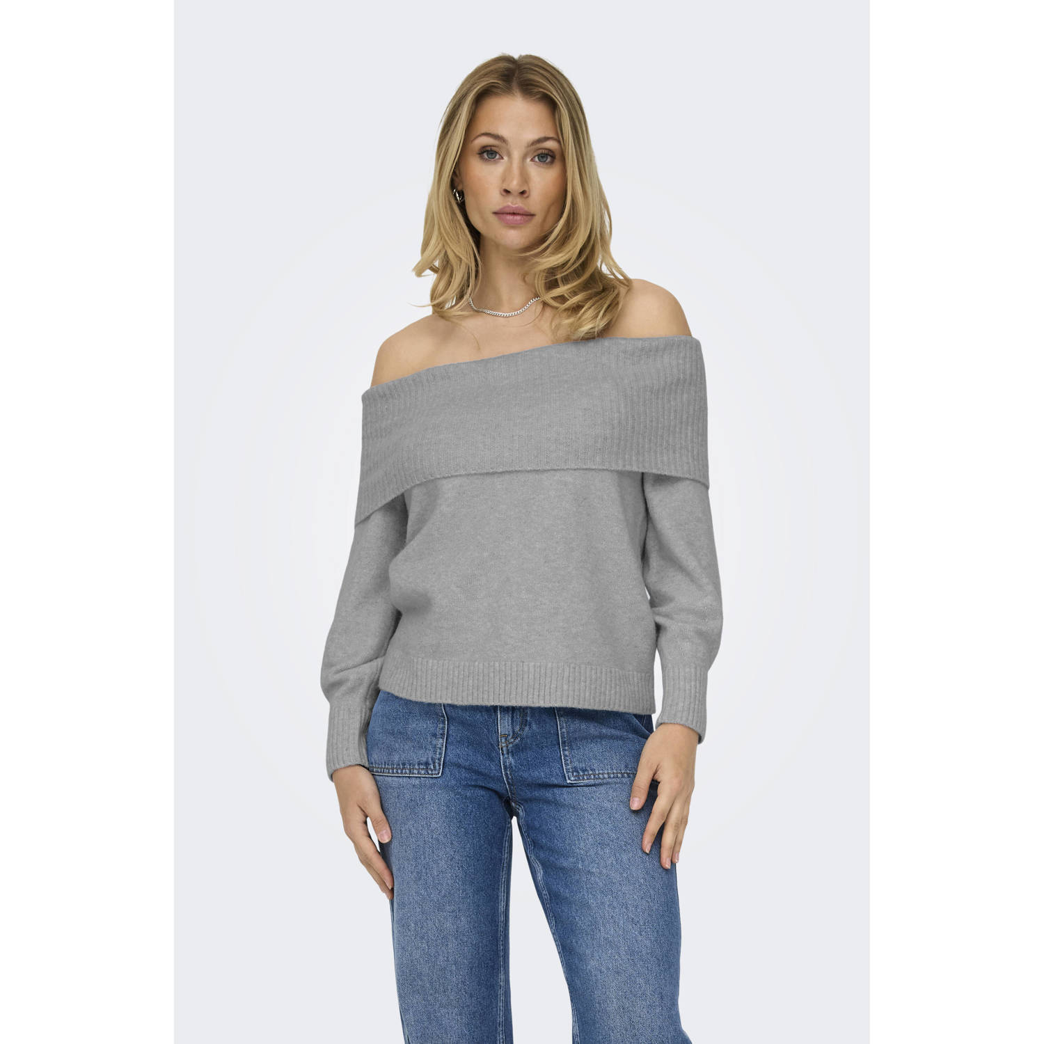 Only Trui met carmenhals ONLJEANETT LIFE L S OFF SHOULDER CC KNT