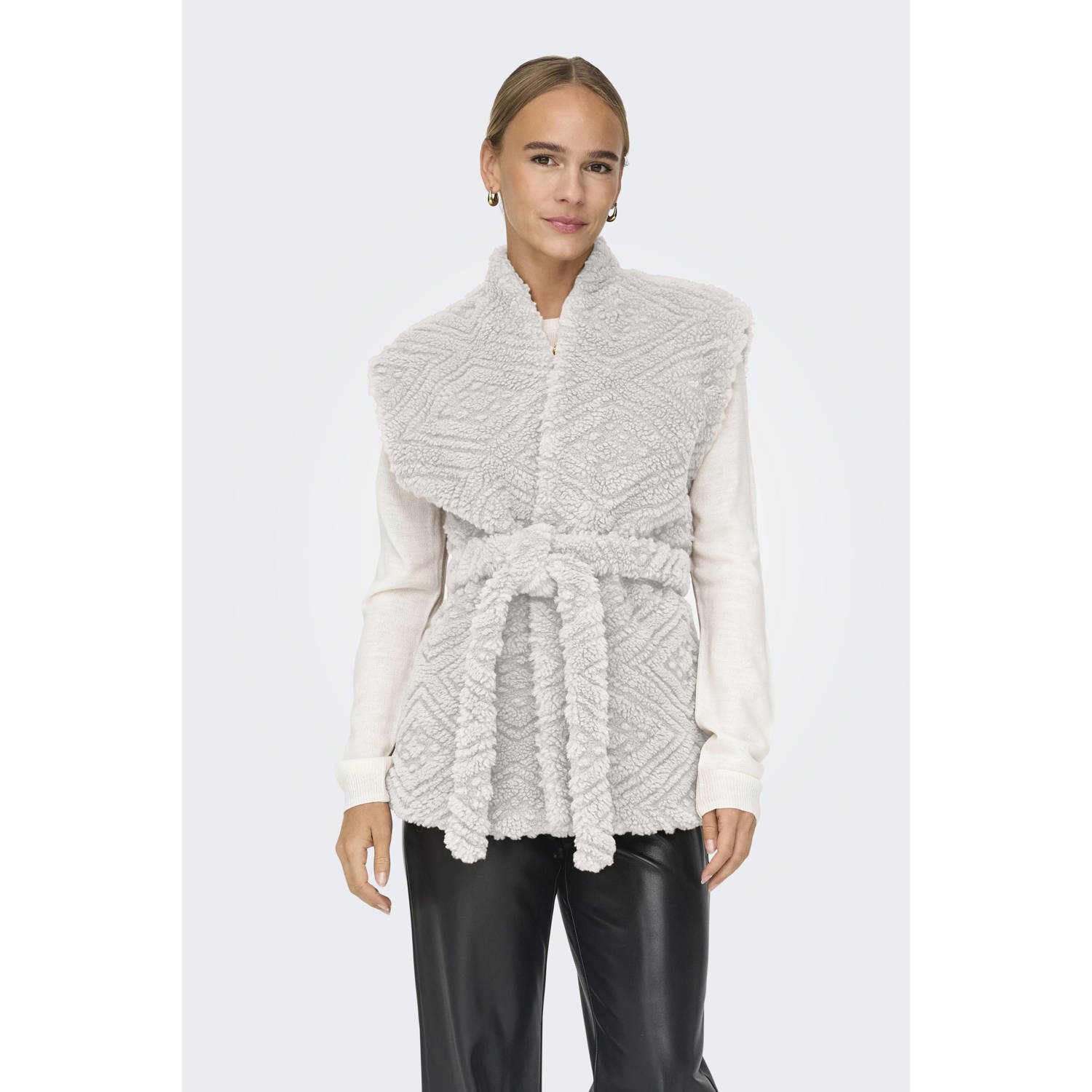 Only Teddy Vest voor een stijlvolle uitstraling Beige Dames