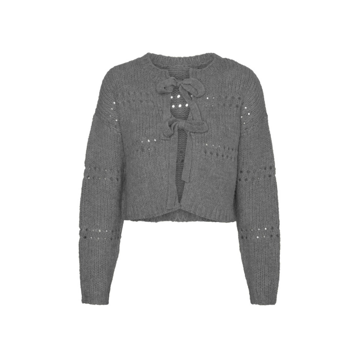VERO MODA vest VMADELINA met wol grijs