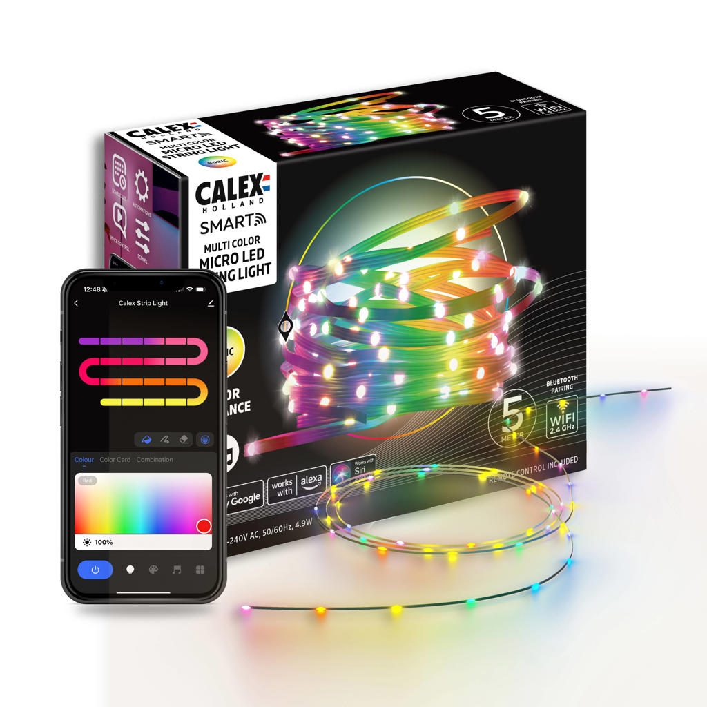 Calex Smart Microled Strip - 5M - RGBIC (IP20)