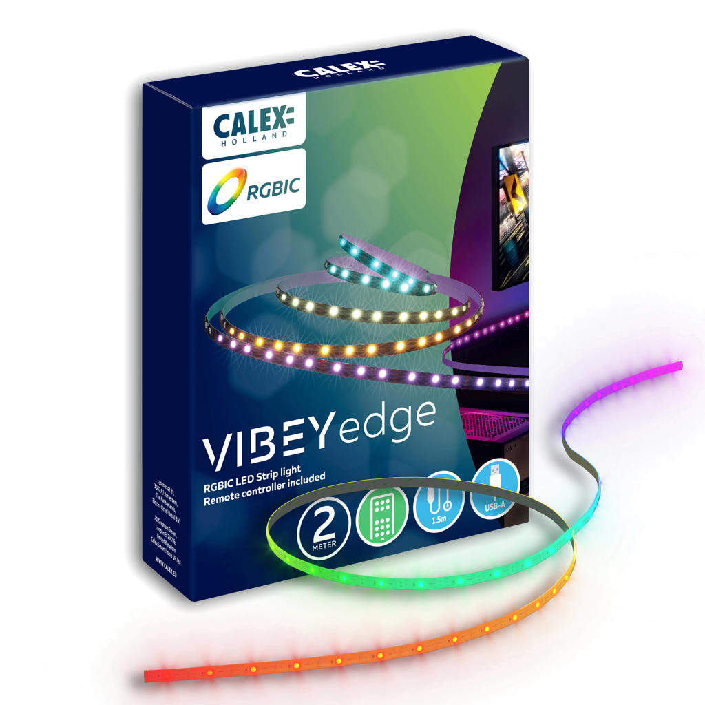 Calex Vibey LED Strip USB - 2M - RGBIC + CCT
