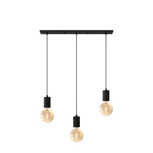 Wehkamp Calex hanglamp Rechthoek - 3x E27 - 10x70cm - Zwart aanbieding