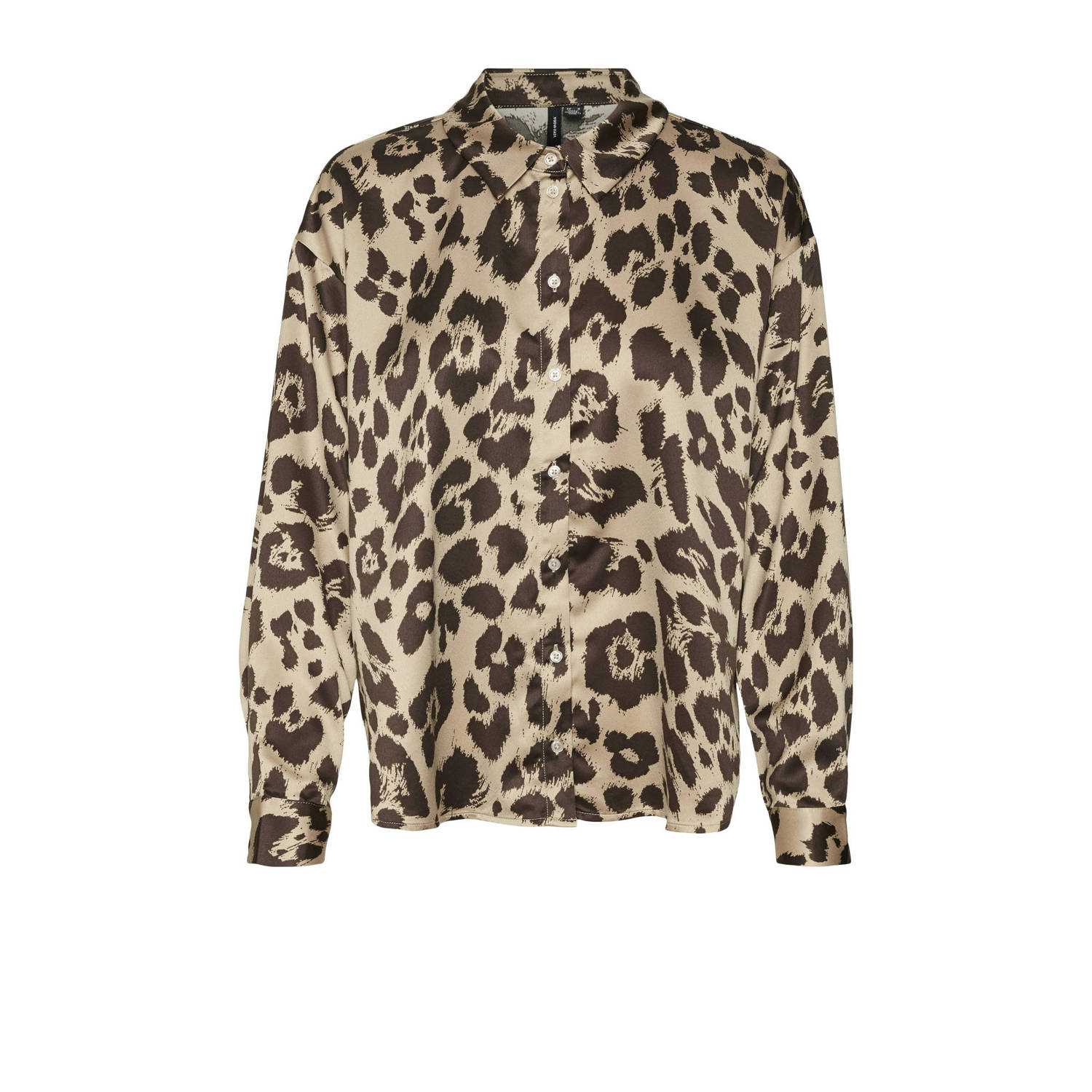 VERO MODA blouse VMMERLE met panterprint bruin
