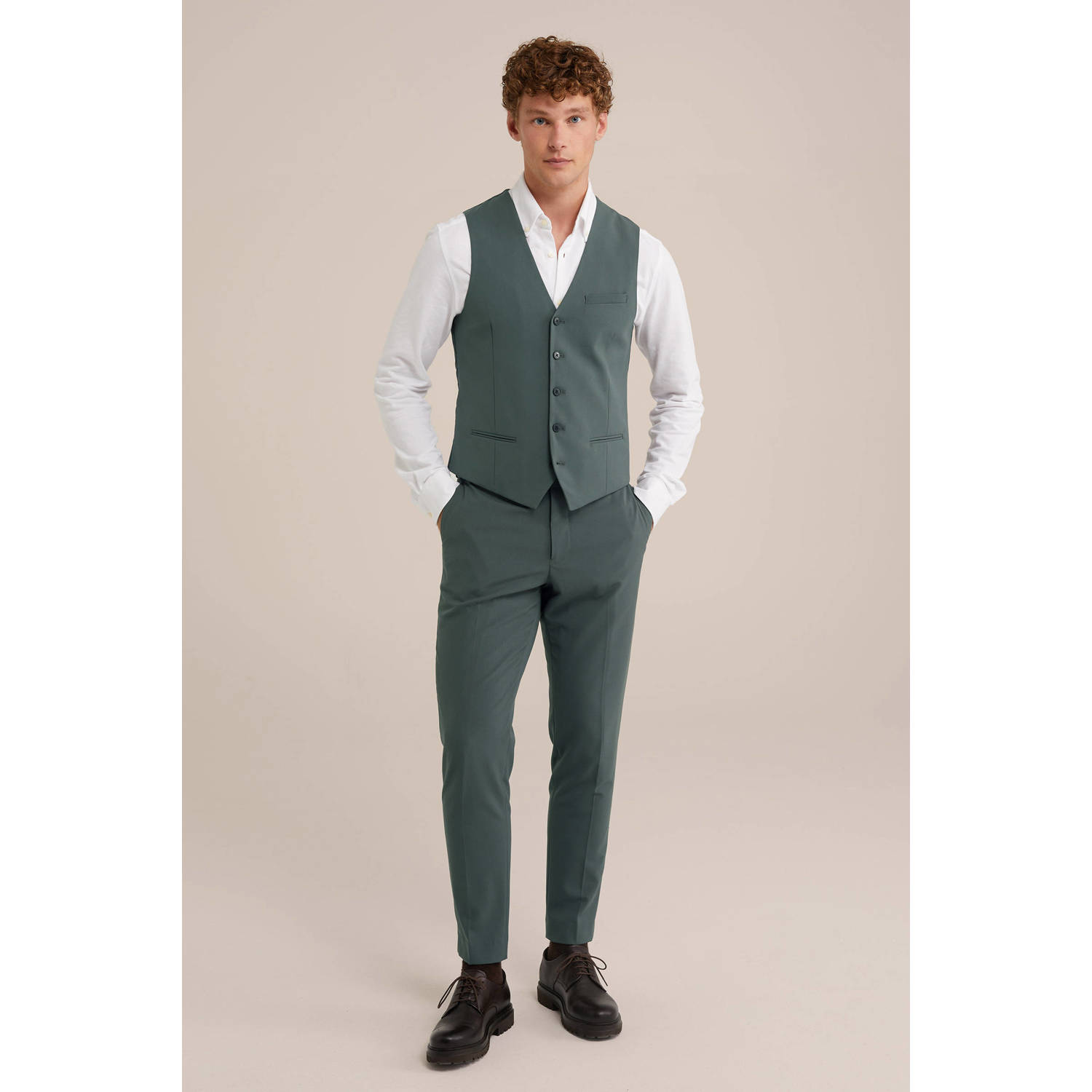 WE Fashion WE Fundamentals gilet grijsgroen