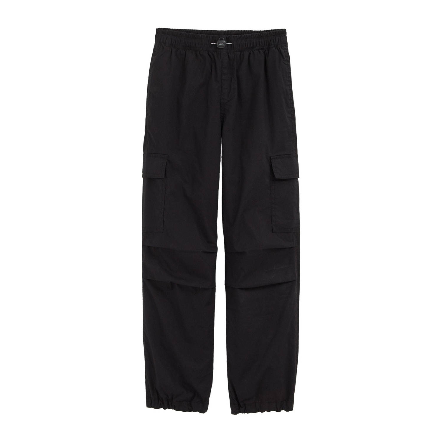 WE Fashion slim fit cargobroek zwart