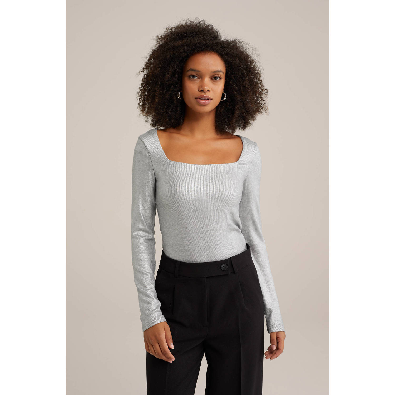 WE Fashion top zilver