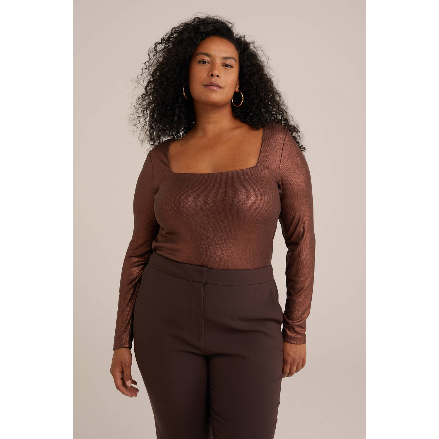 WE Fashion Curve top brons