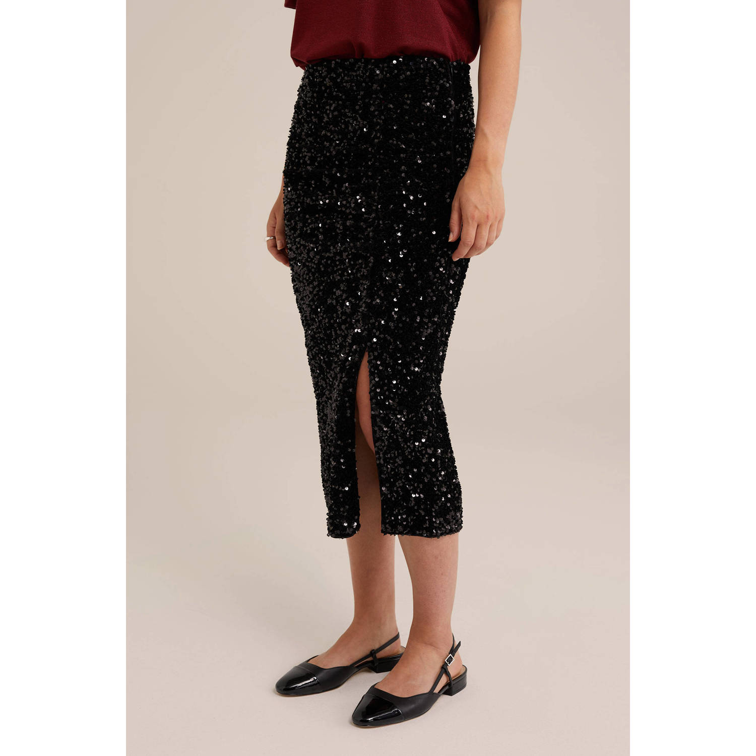 WE Fashion kokerrok zwart