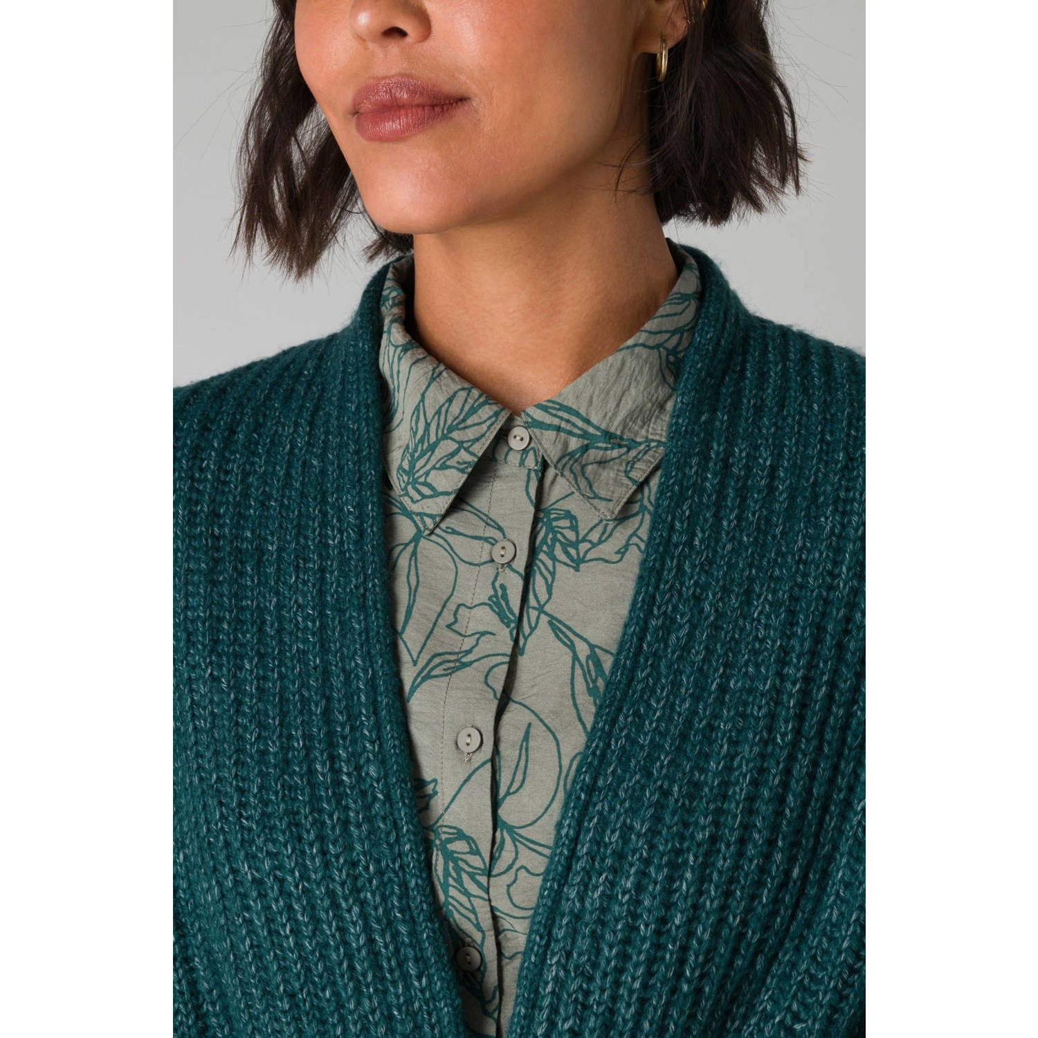 Yest gebloemde blouse groen