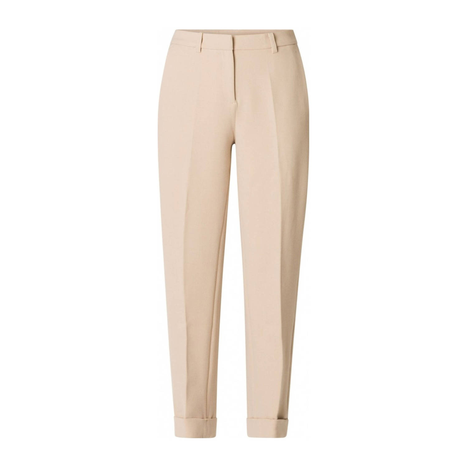 Yest straight fit broek beige