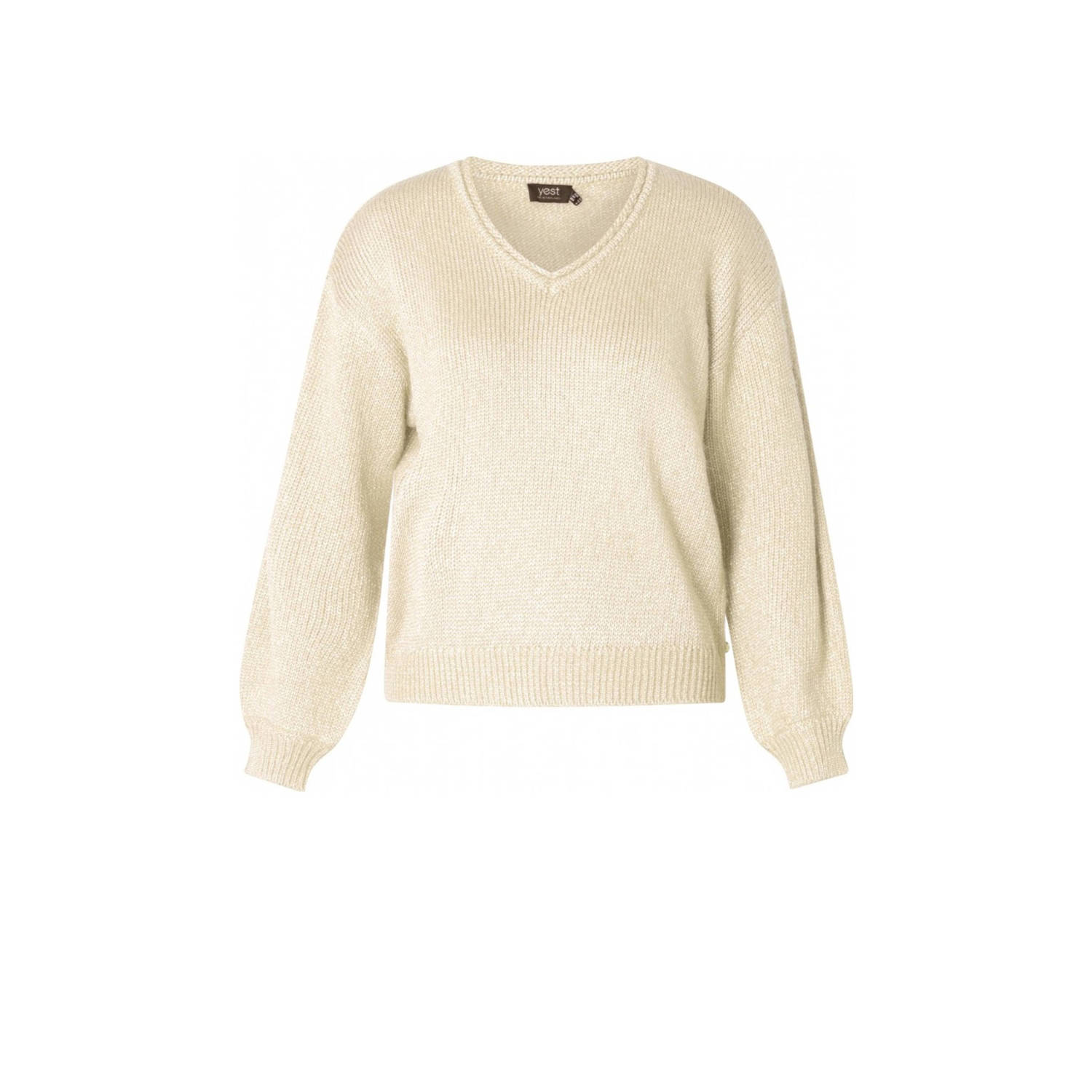 Yesta gebreide trui beige