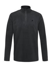 thumbnail: Antraciete heren Protest skipully Perfecto van fleece met effen, lange mouwen, capuchon en halve rits