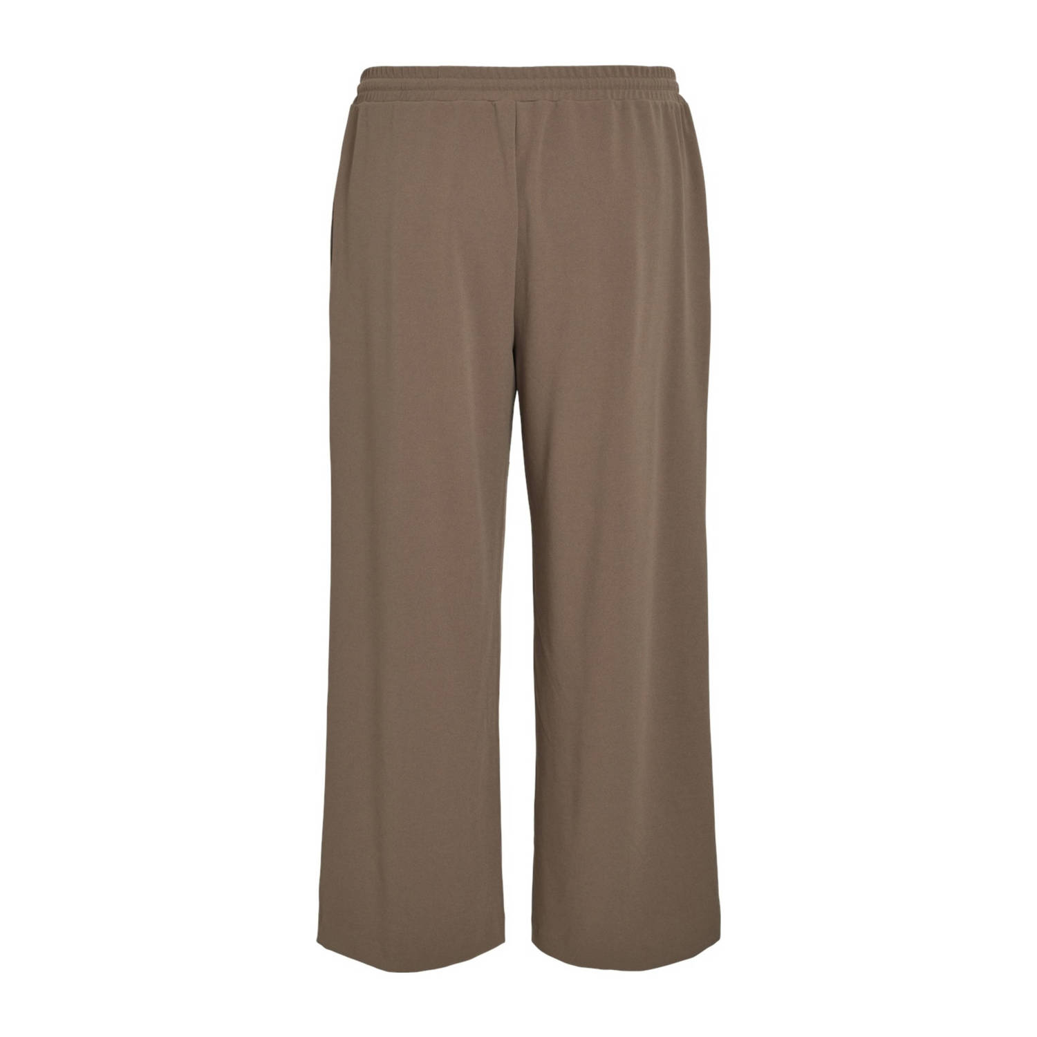 EVOKED VILA high waist wide leg broek VICLUA HW WIDE PANTS CUR bruin
