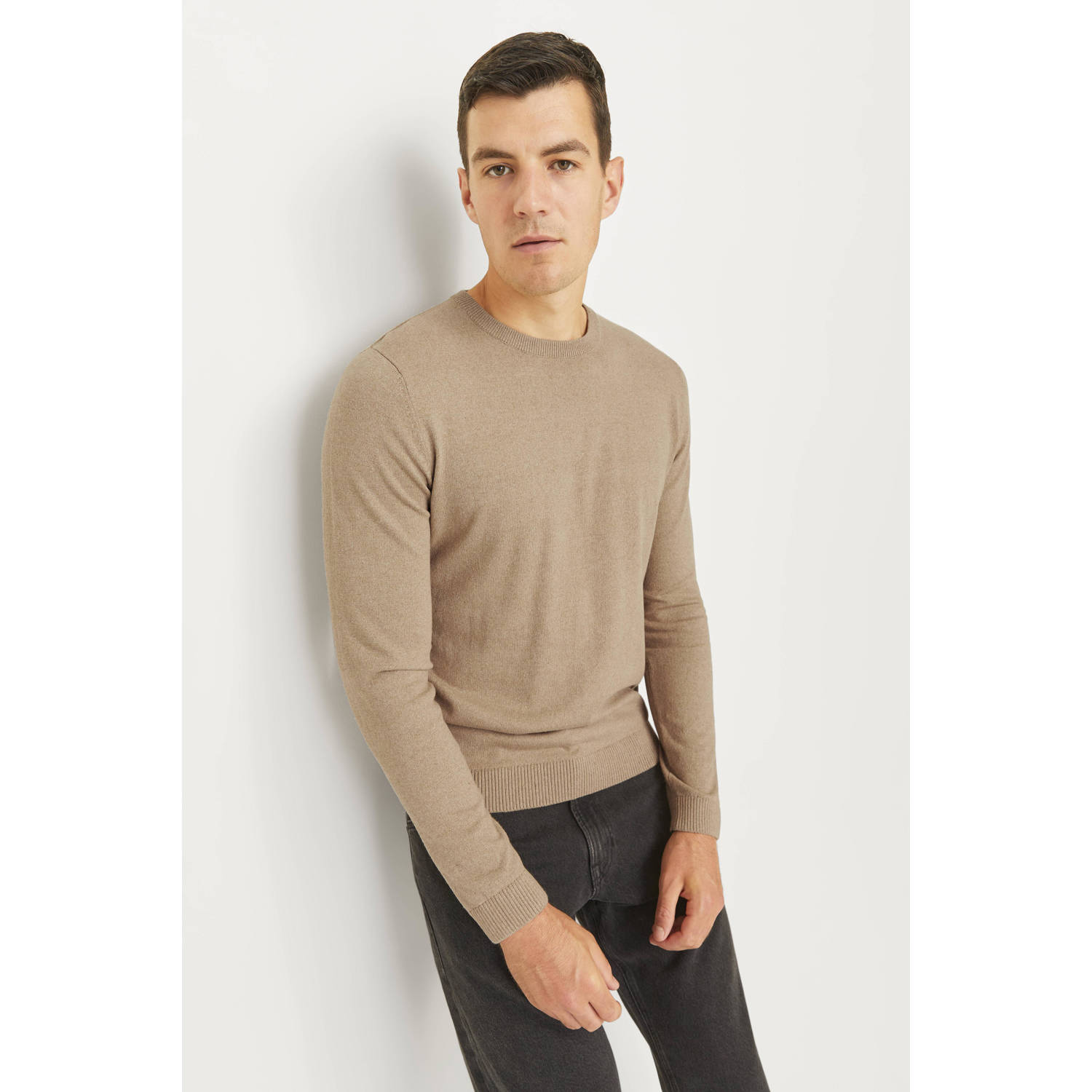 JJ REBEL pullover JREBCALLUM beige