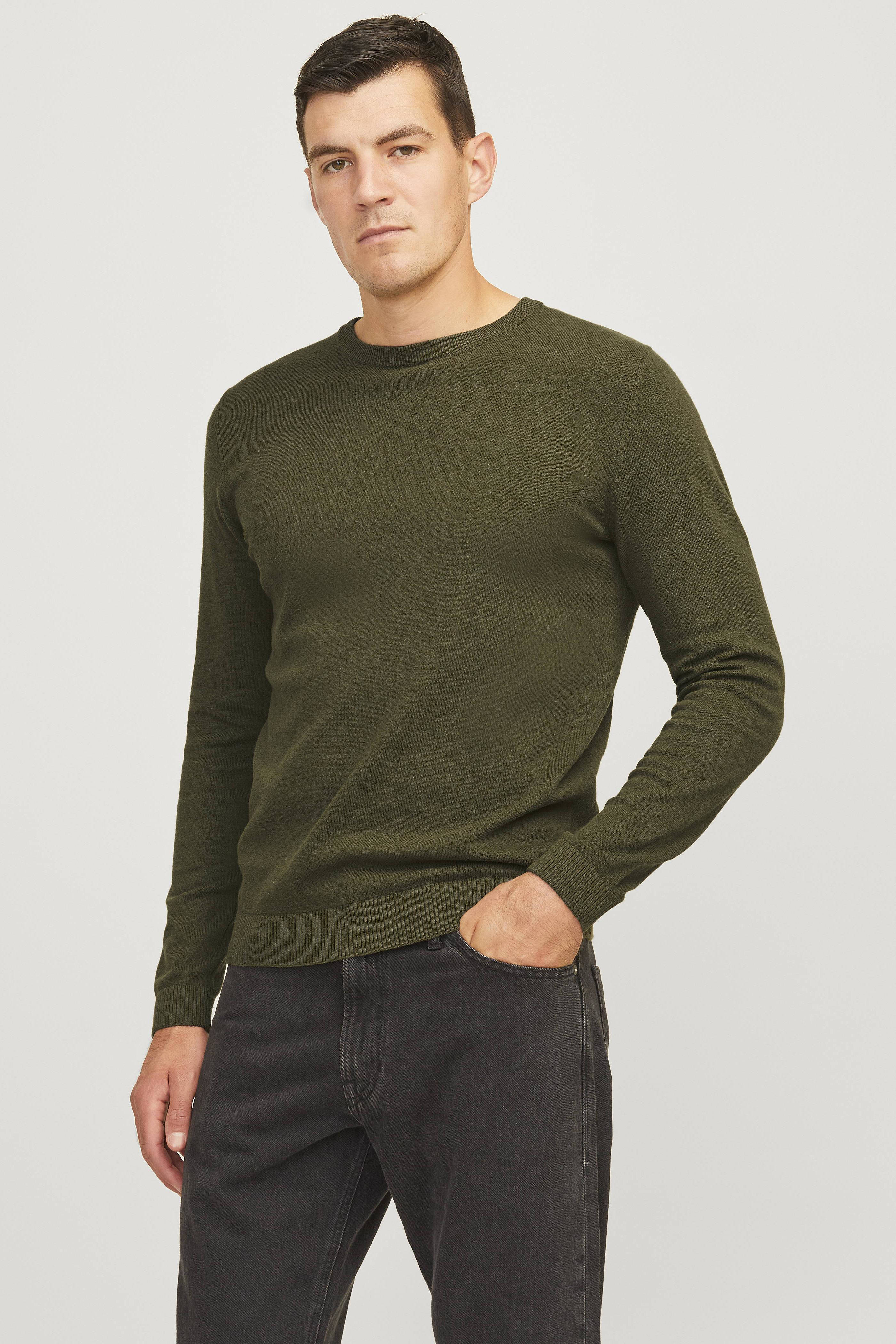 JJ REBEL Herren Pullover - Jrebcallum Knit Half Zip Mit Halbem Reißverschluss