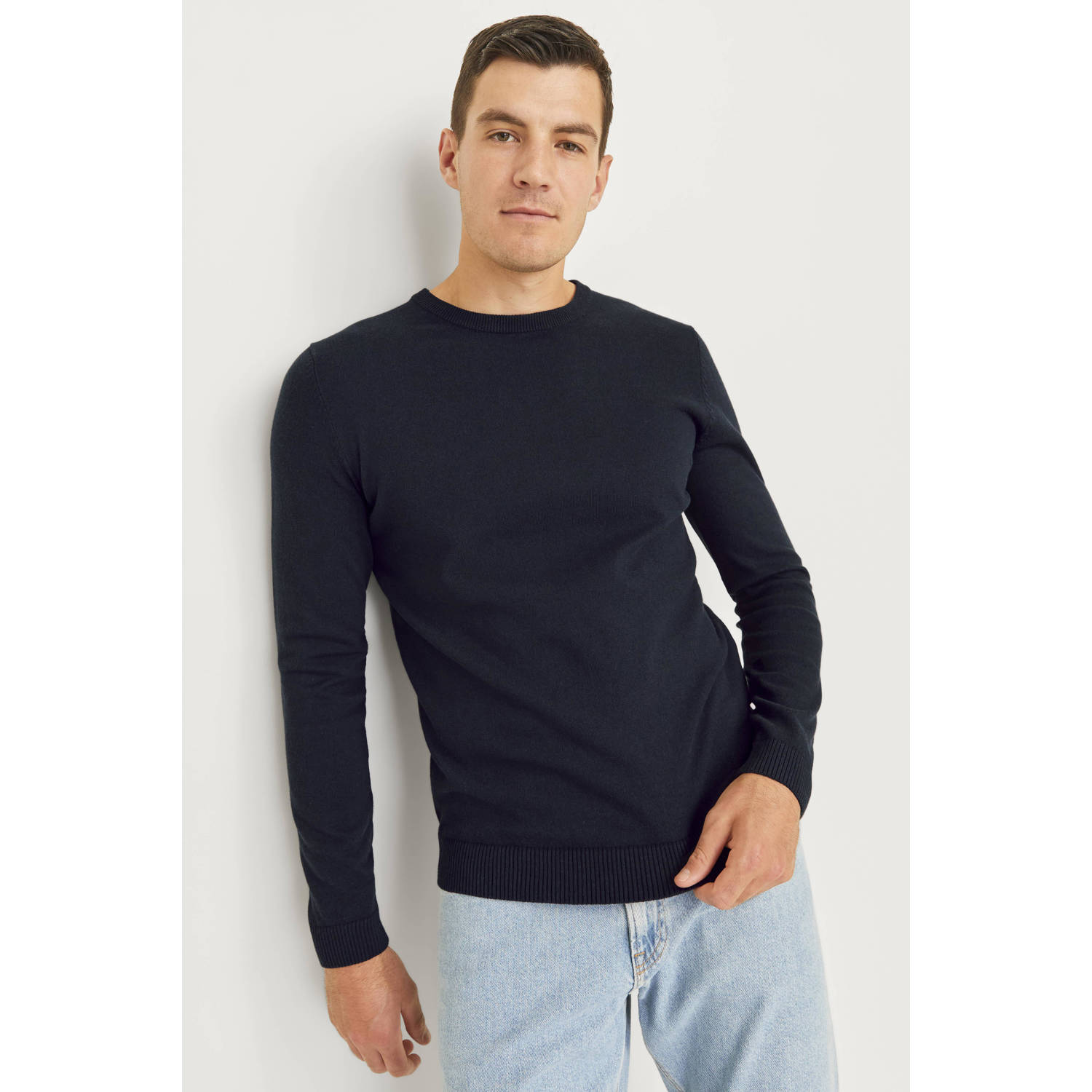 JJ REBEL pullover JREBCALLUM donkerblauw