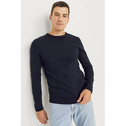 JJ REBEL pullover JREBCALLUM donkerblauw afbeelding
