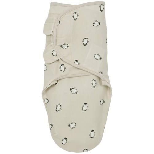 Meyco inbakerdoek pinguïn beige/zwart/wit afbeelding