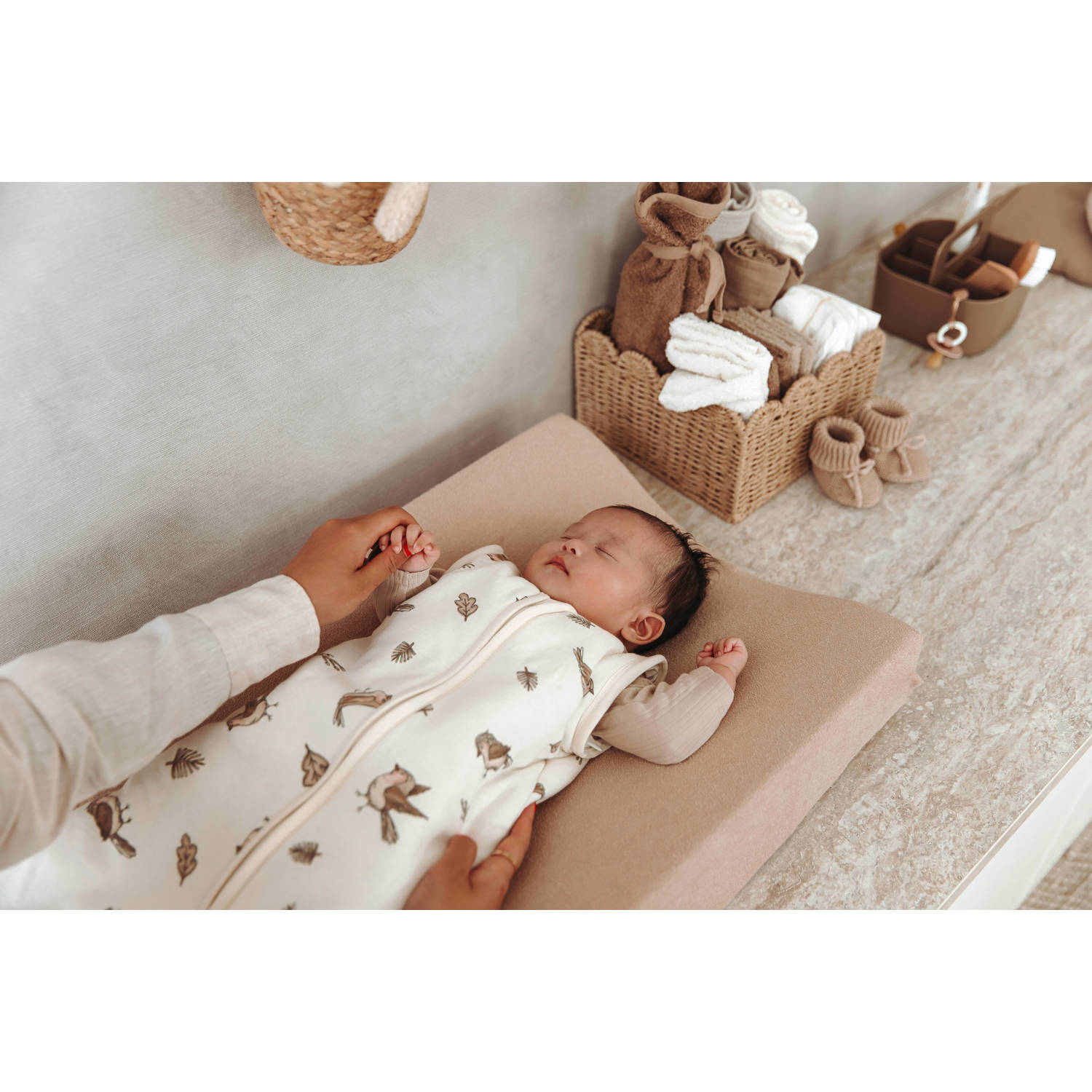 Meyco badstof aankleedkussenhoes set van 2 beige