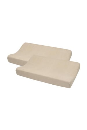 badstof aankleedkussenhoes - beige (set van 2)