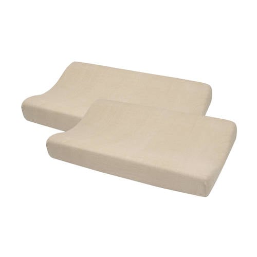 Meyco badstof aankleedkussenhoes - set van 2 beige afbeelding