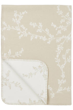 ledikantdeken Branches beige/wit