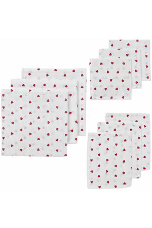 starterset met hartjesprint (set van 9)