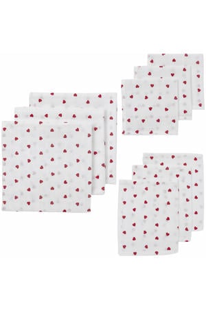 starterset met hartjesprint (set van 9)