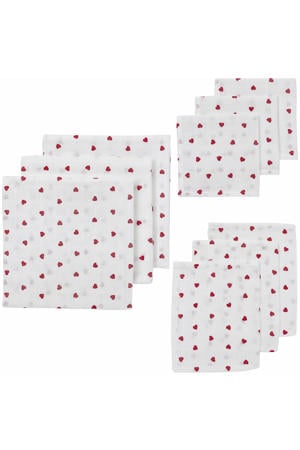 starterset met hartjesprint (set van 9)